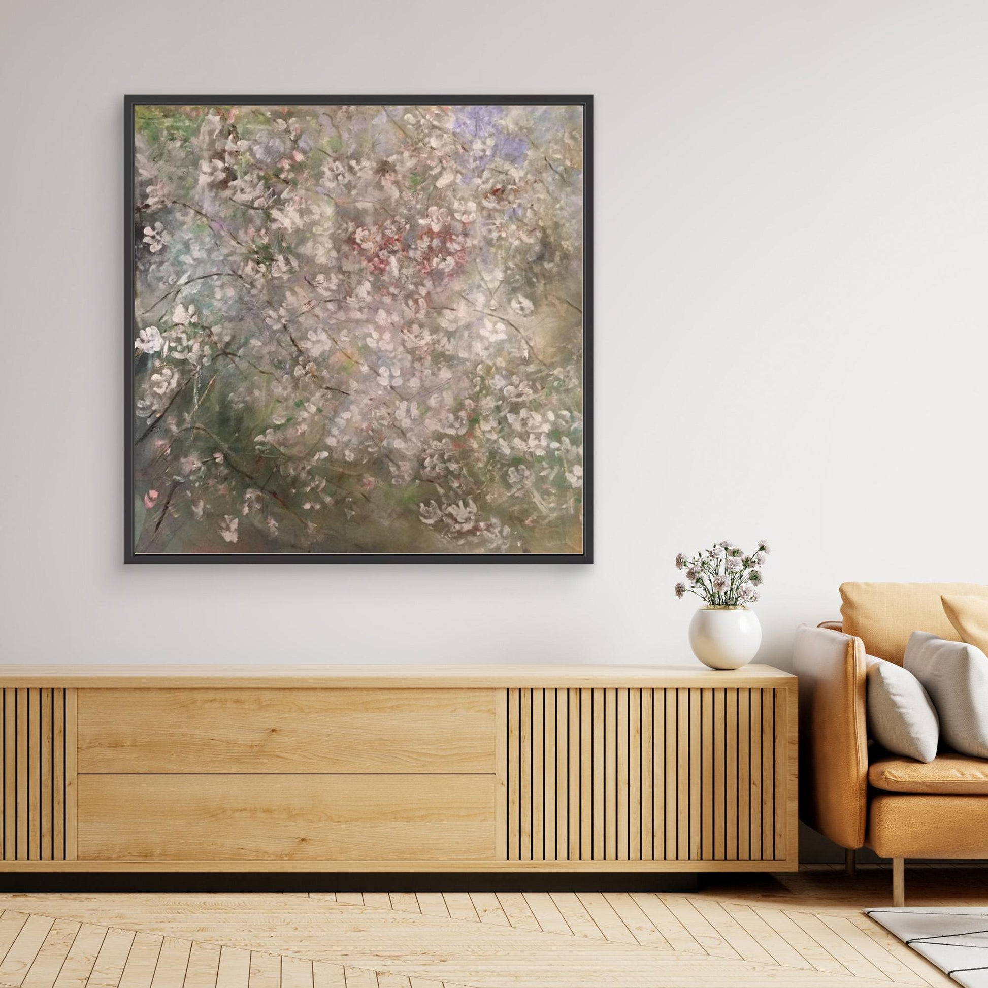 Blomsterdis – konsttryck på canvas med mjuk vårkänsla