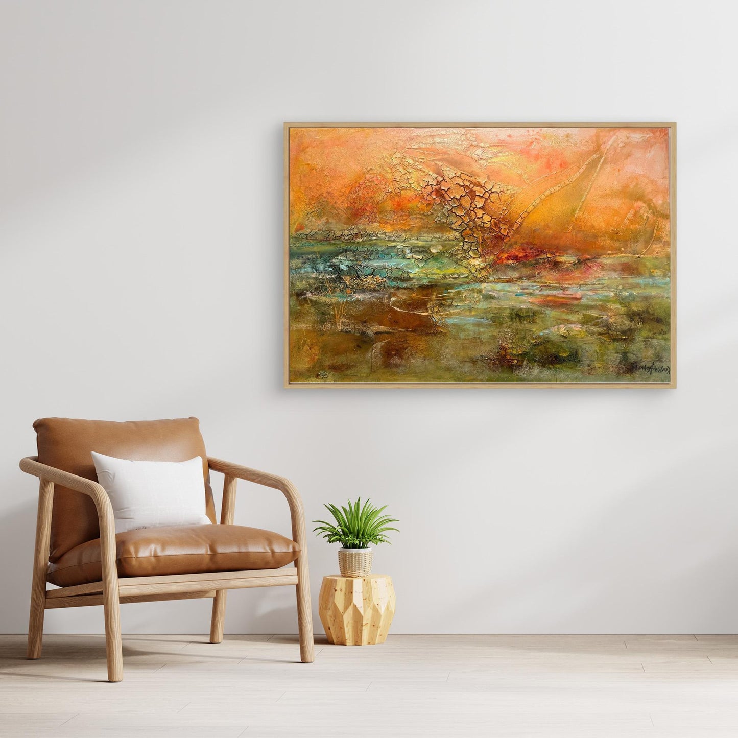 Konsttryck på canvas – Glödande Horisont 