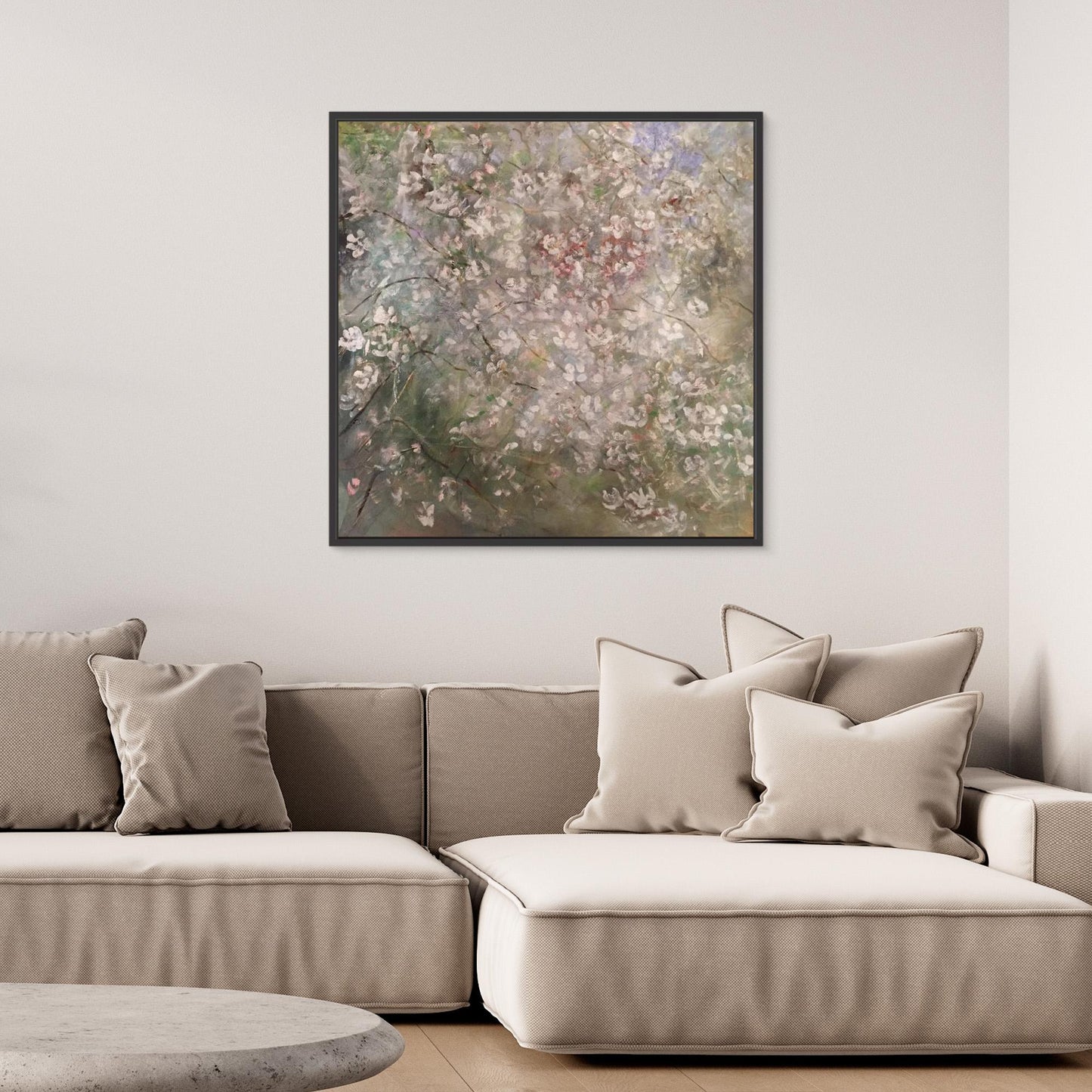 Blomsterdis – konsttryck på canvas med mjuk vårkänsla