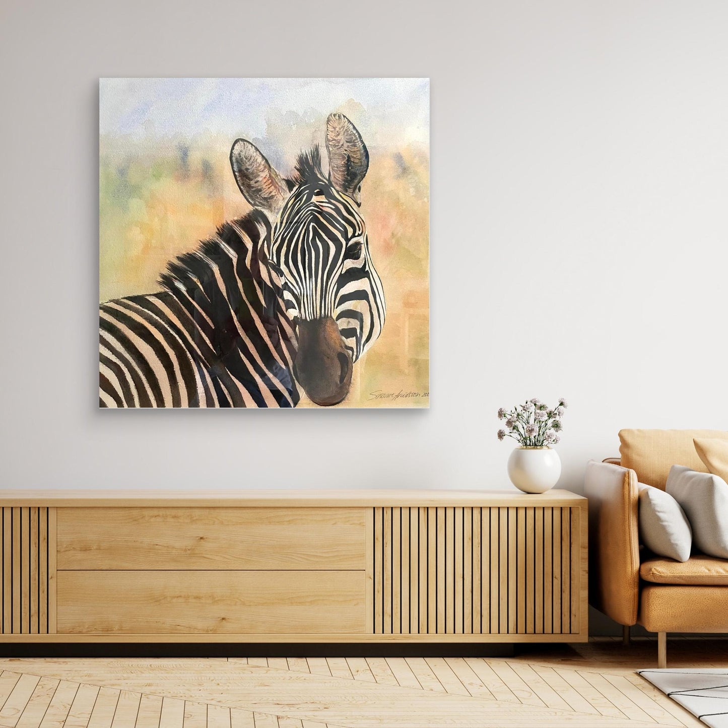 Zebra Väggkonst på Canvas – Safari Tema