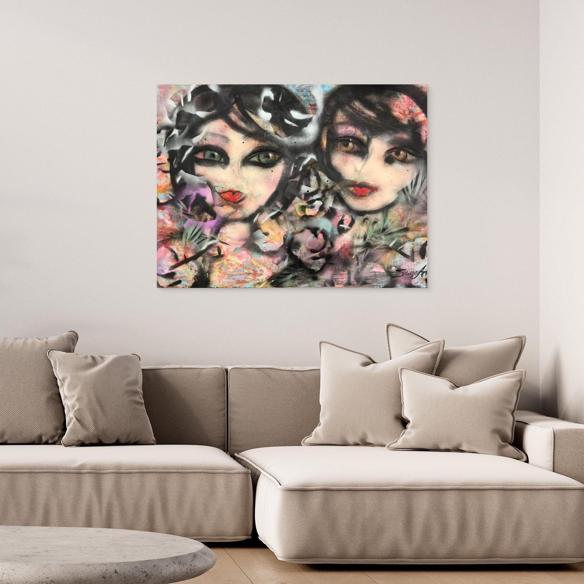 Sisters - Konsttryck på duk