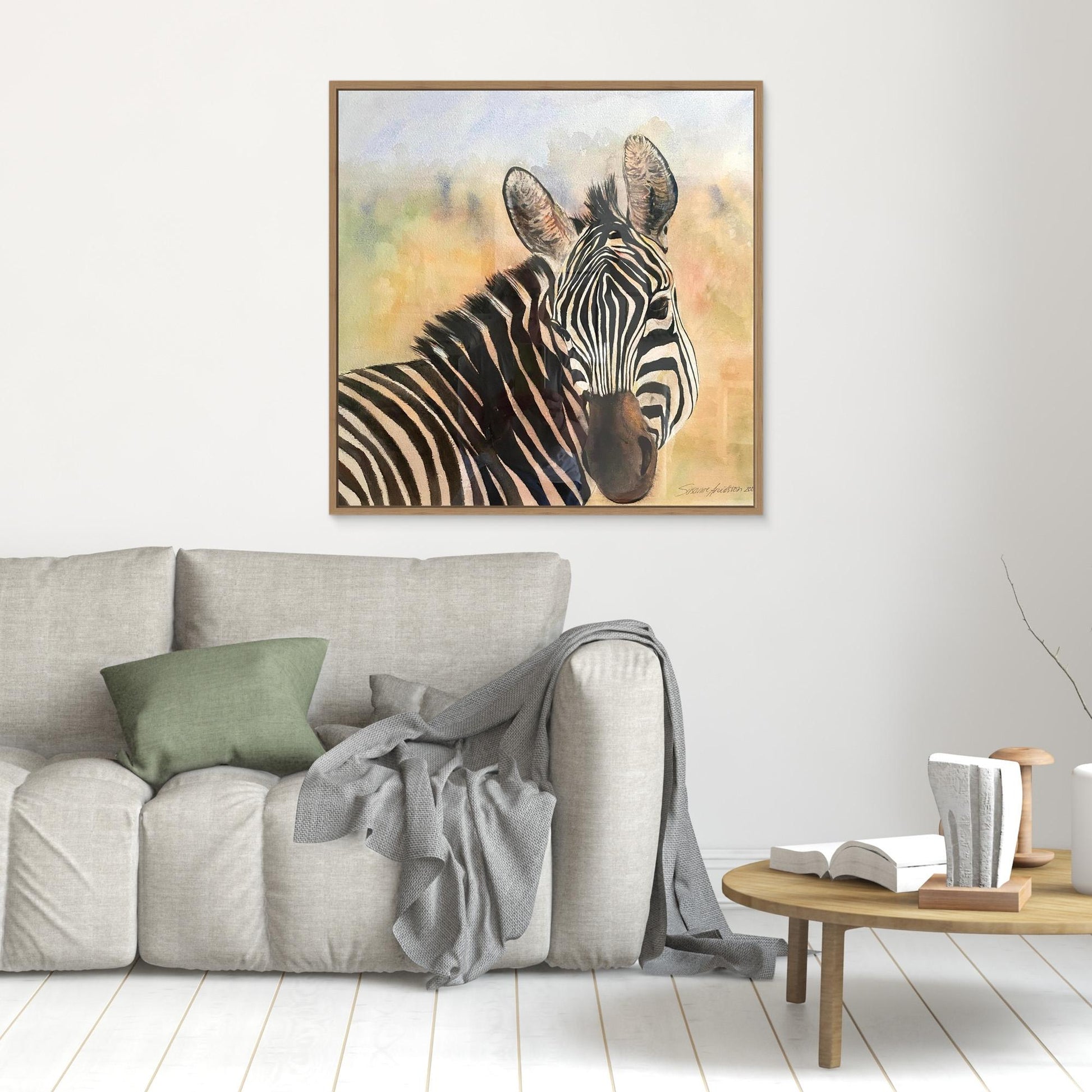 Zebra Väggkonst på Canvas – Safari Tema