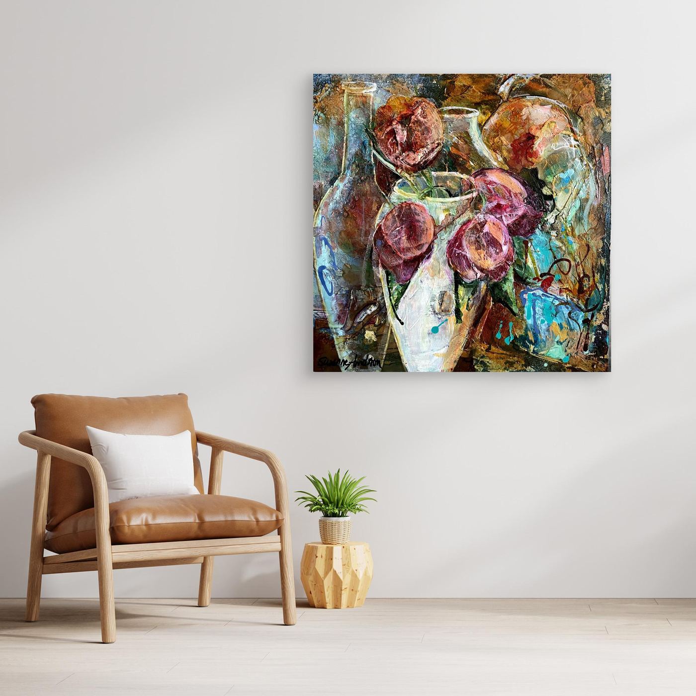 I min trädgård – färgstarkt konsttryck på canvas