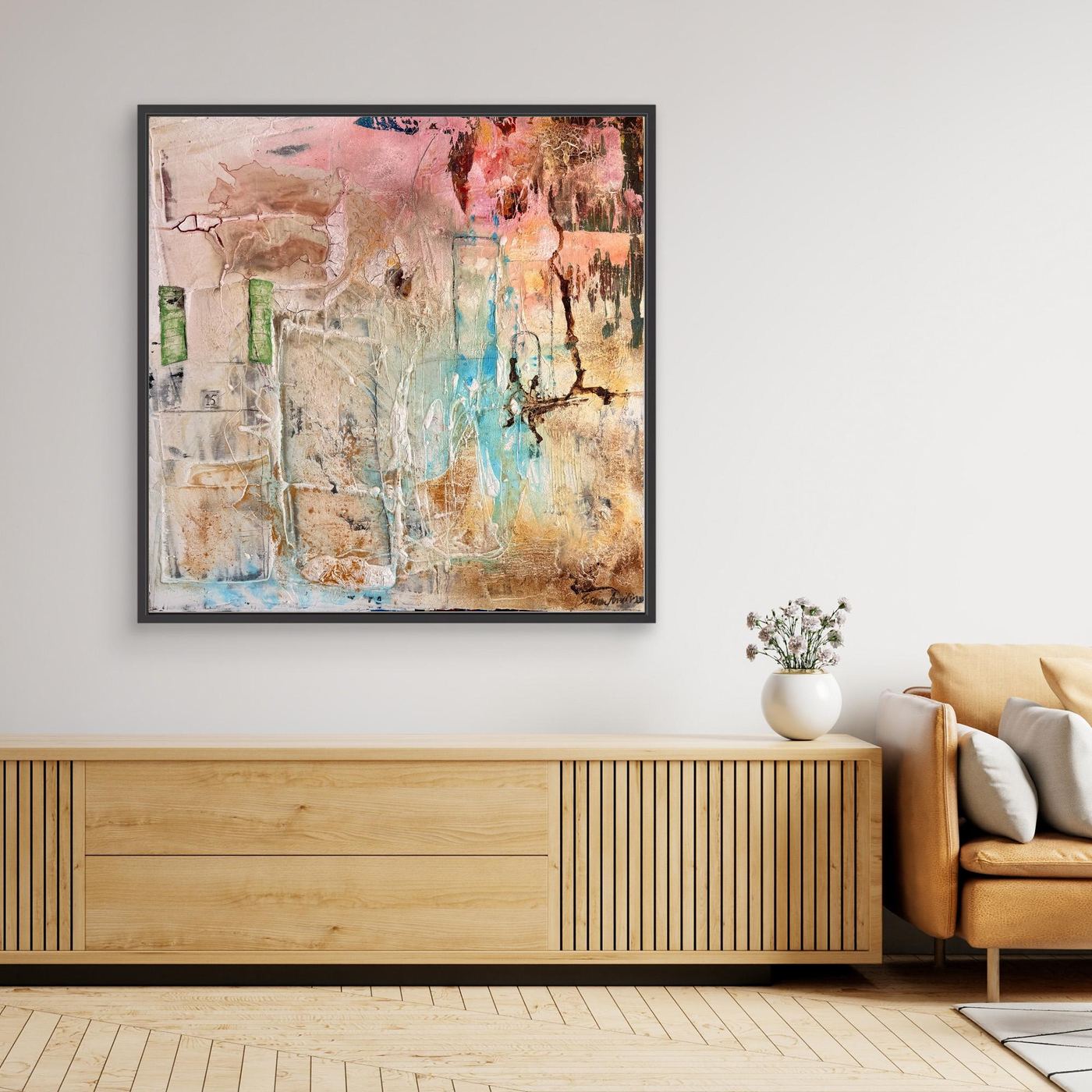 Spår av ljus  Konsttryck på canvas