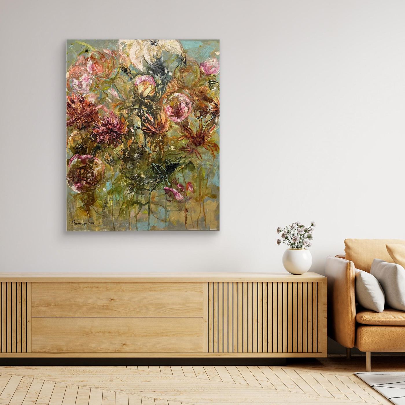 Flower- Färgglada Konsttryck- Abstrakt konst 
