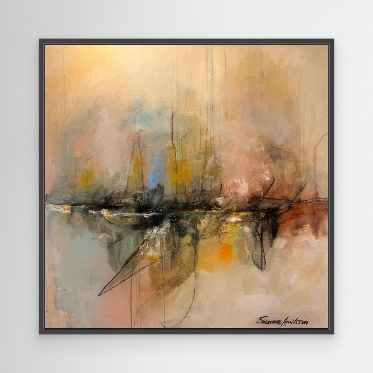 Stor canvas tavla - Braking waves