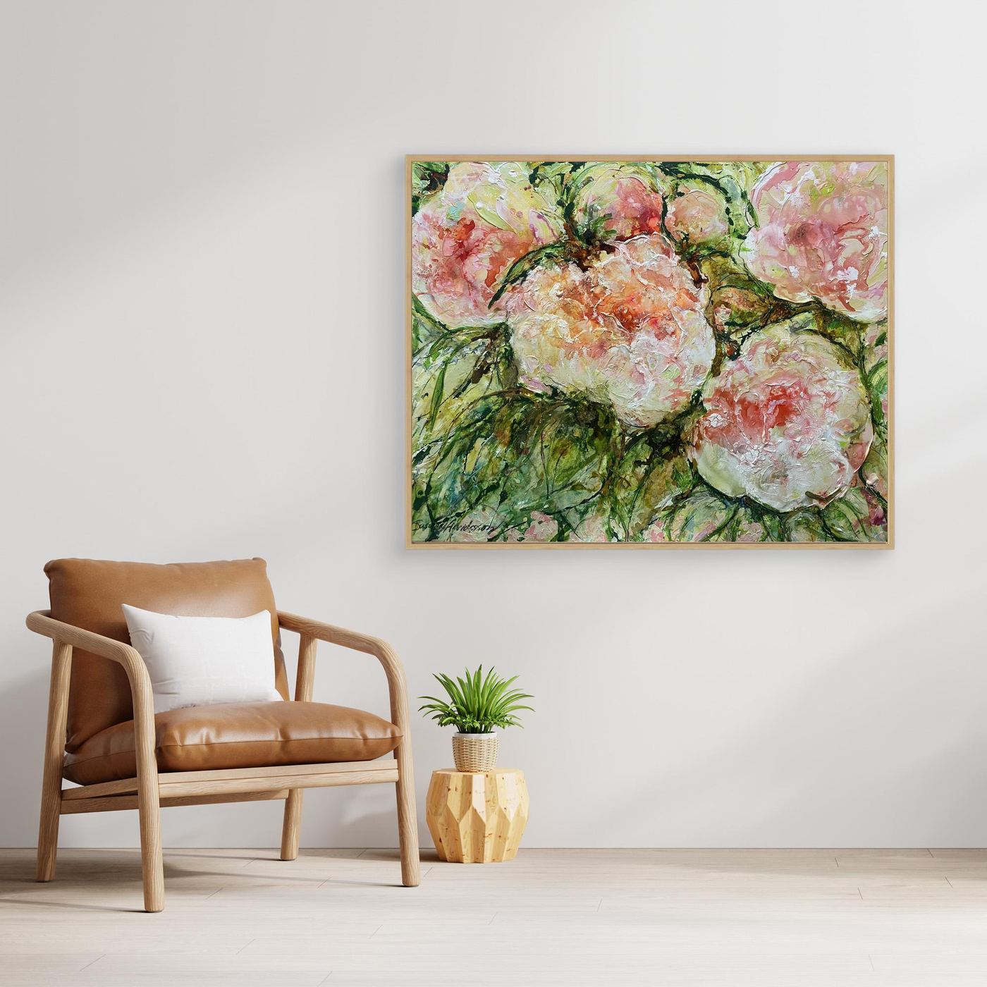 Peonies in Bloom – modern blomstertavla