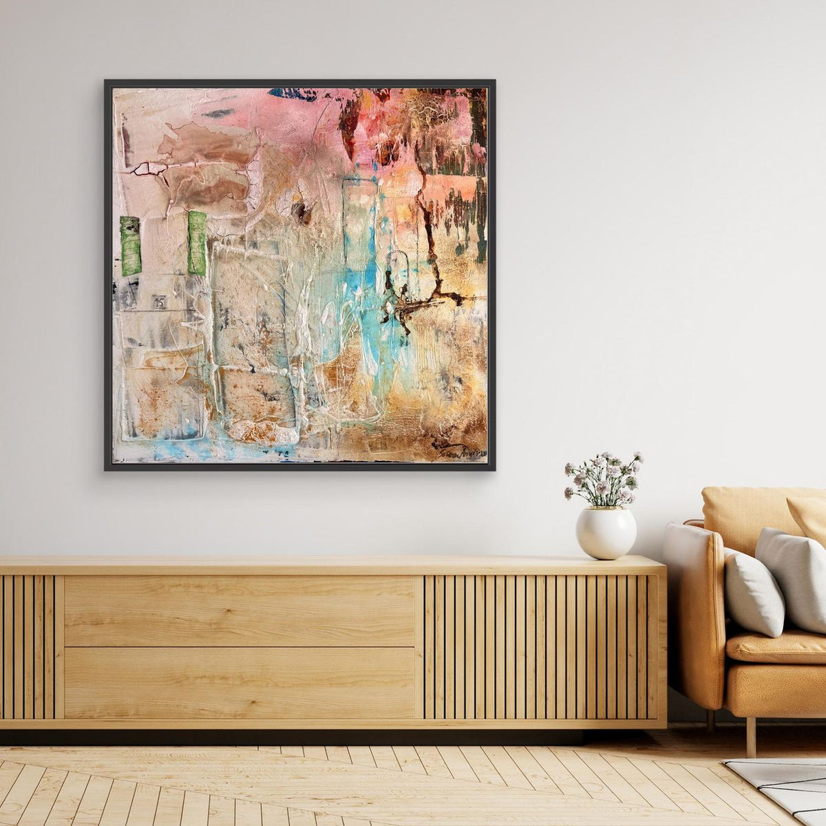 Spår av ljus  Konsttryck på canvas