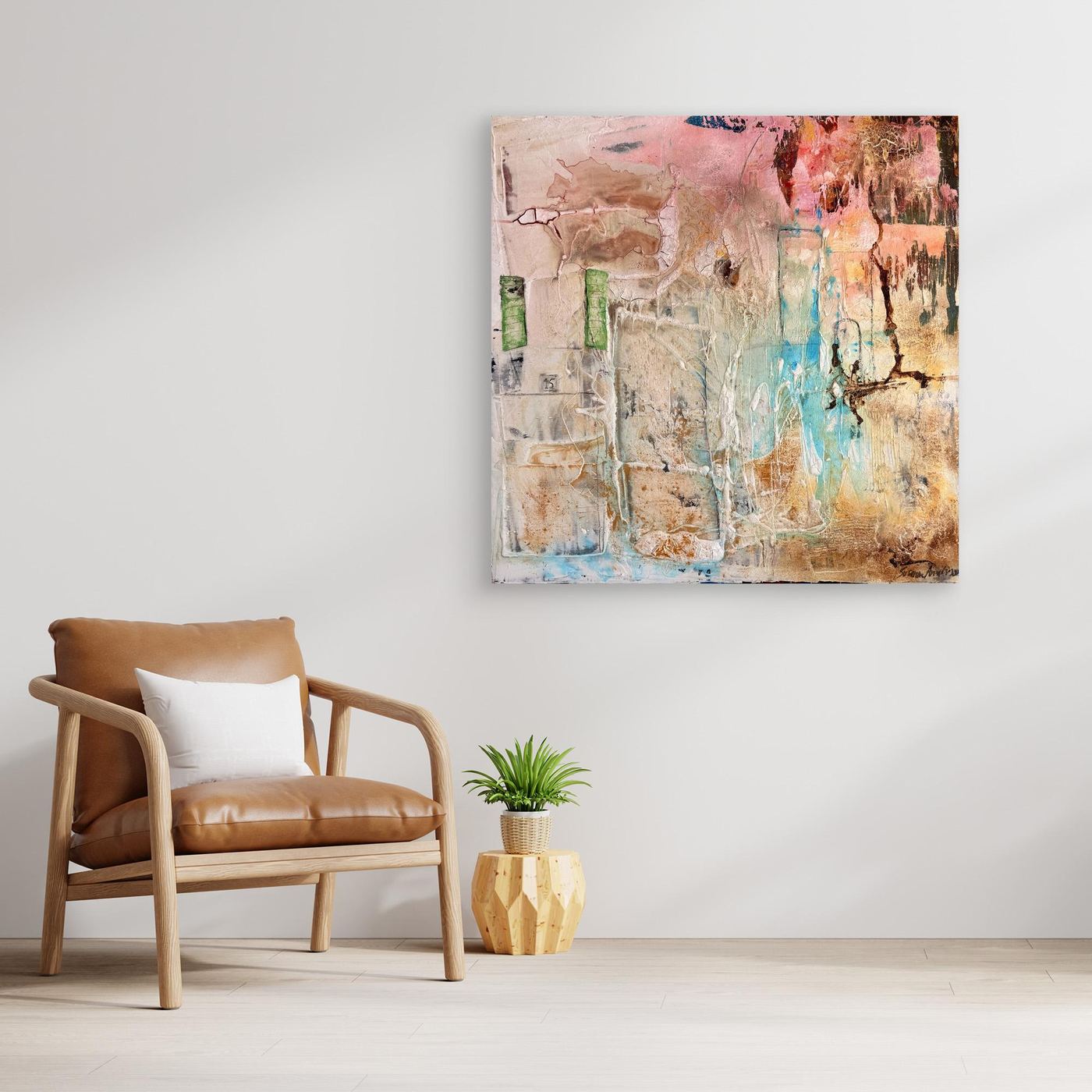 Spår av ljus  Konsttryck på canvas