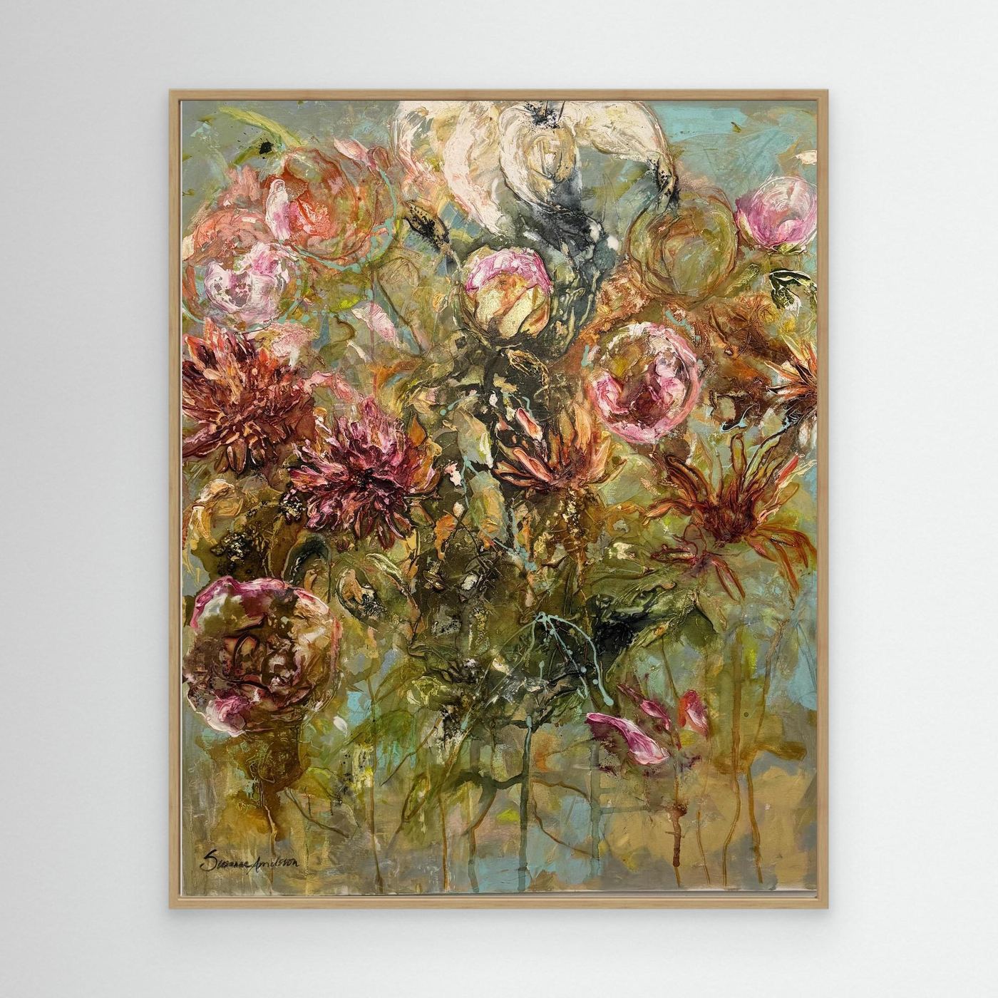 Flower- Färgglada Konsttryck- Abstrakt konst 