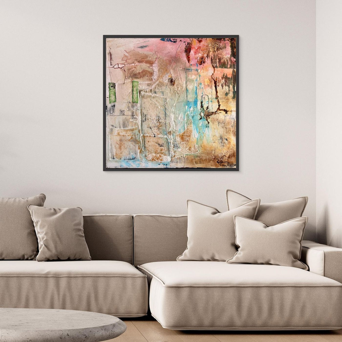 Spår av ljus  Konsttryck på canvas