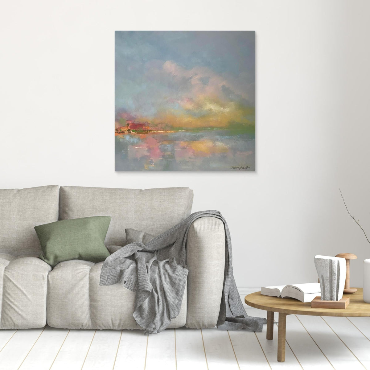 The sky make me happy - Konsttryck på Canvas