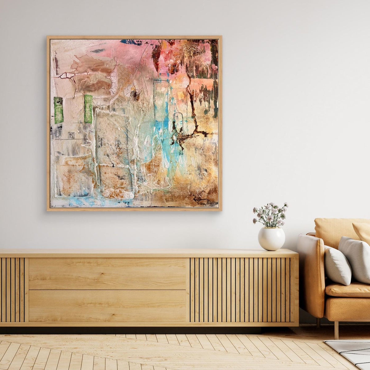 Spår av ljus  Konsttryck på canvas
