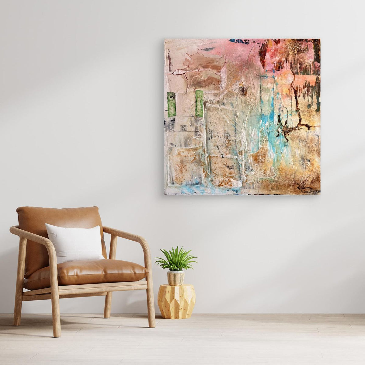 Spår av ljus  Konsttryck på canvas