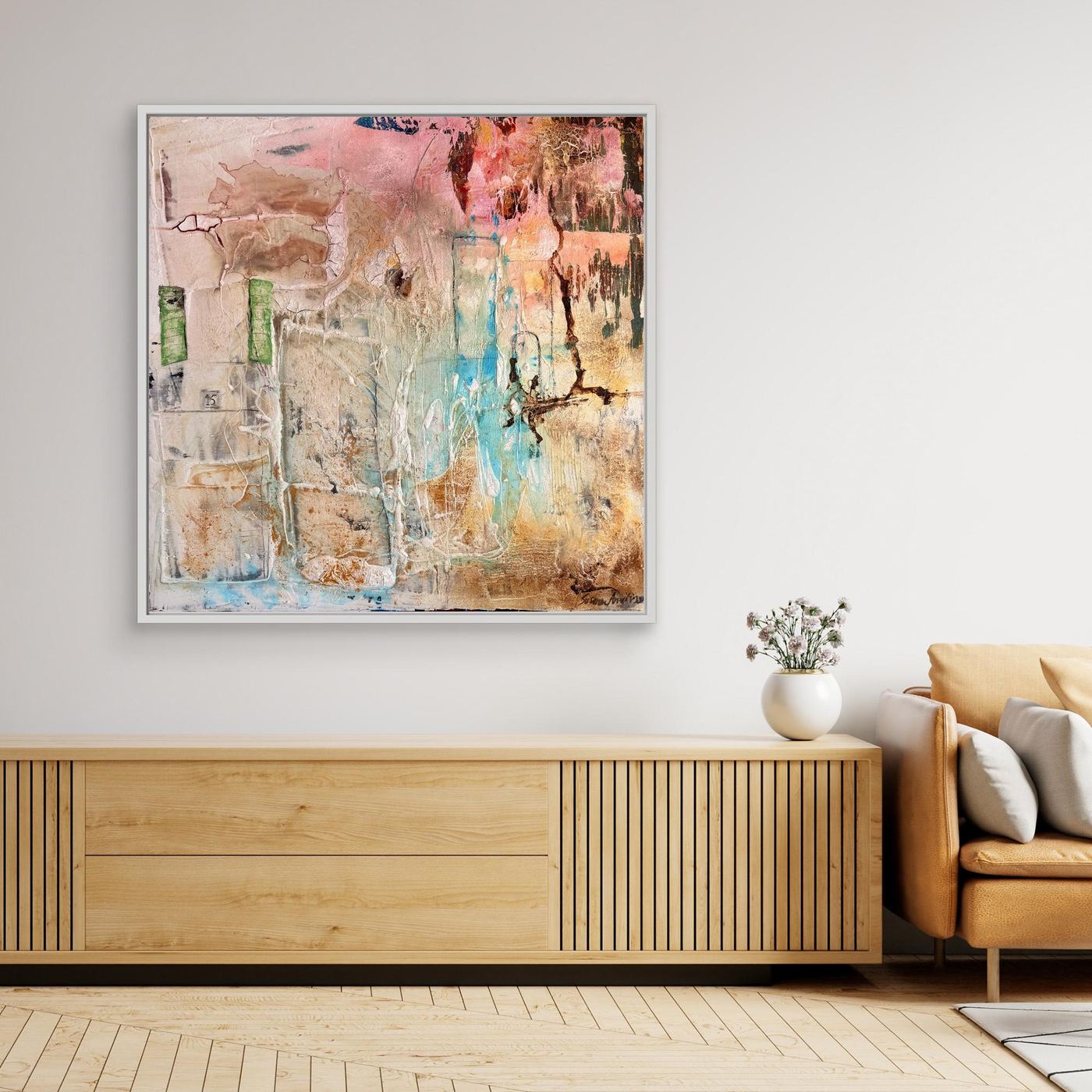 Spår av ljus  Konsttryck på canvas