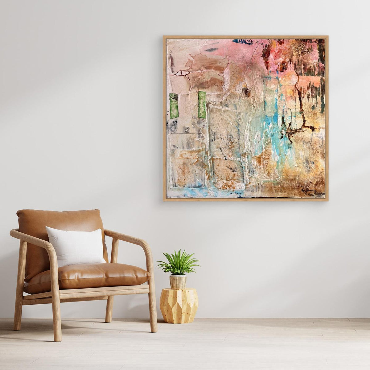 Spår av ljus  Konsttryck på canvas