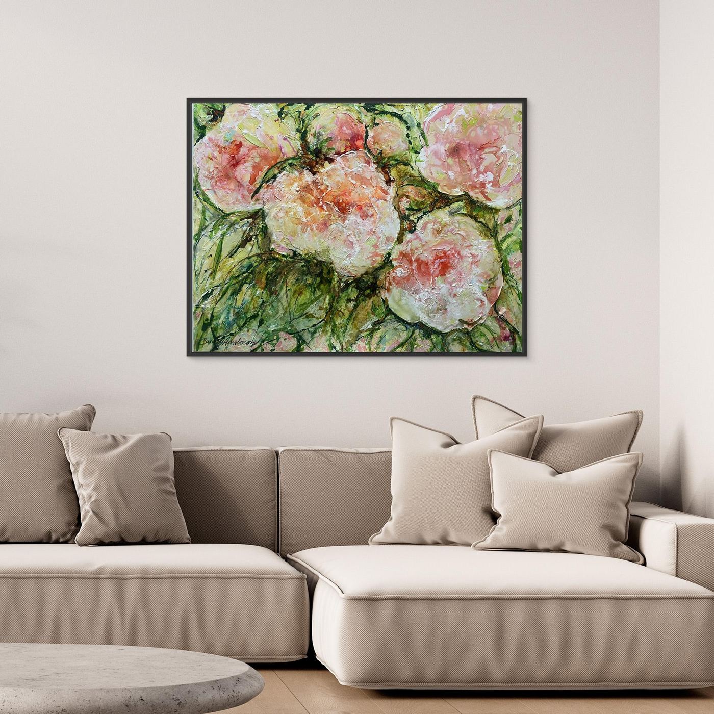 Peonies in Bloom – modern blomstertavla