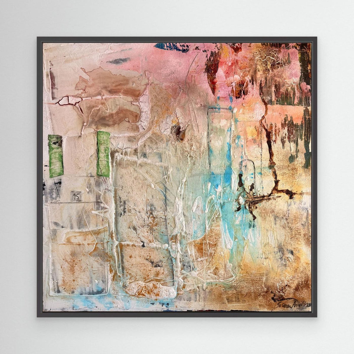 Spår av ljus  Konsttryck på canvas
