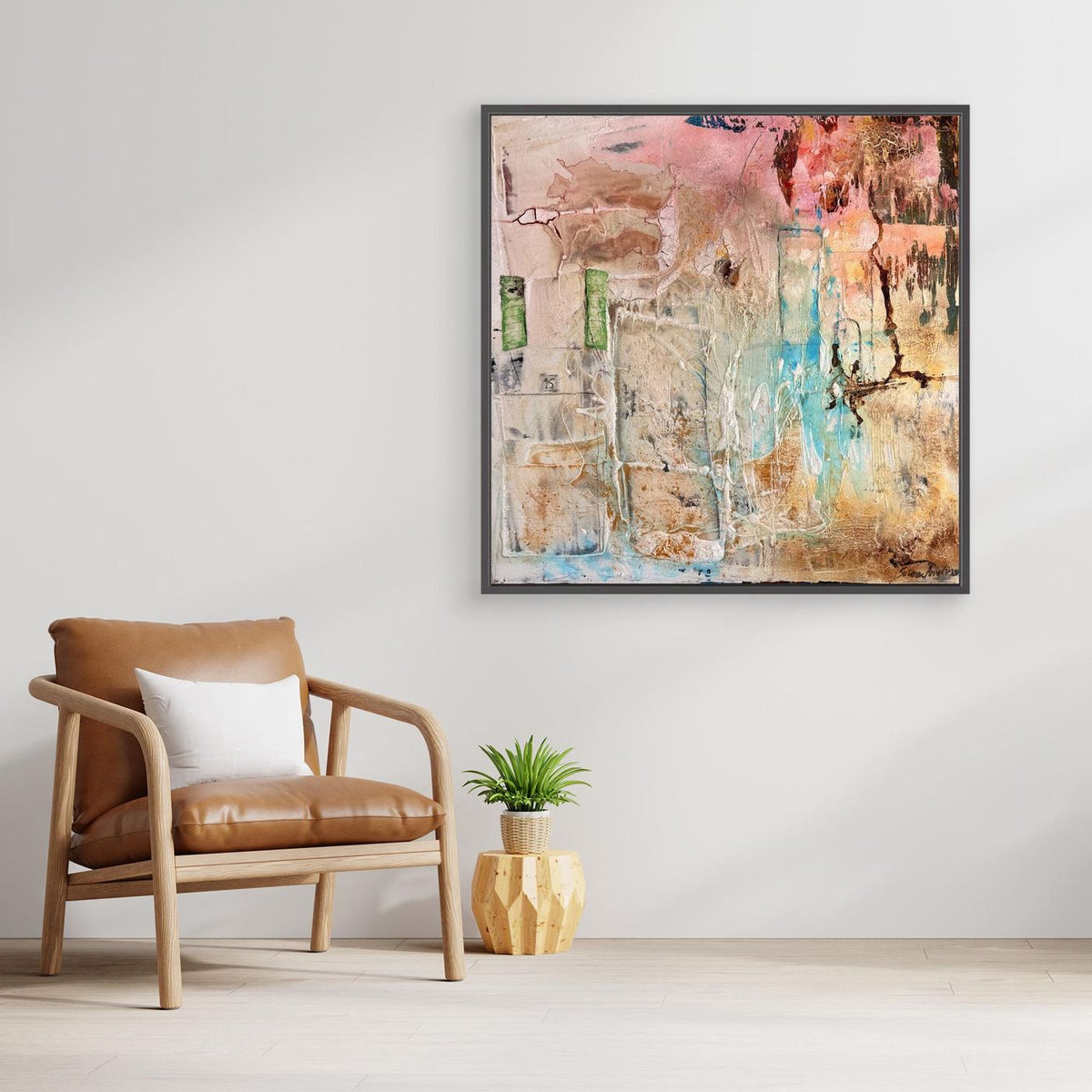 Spår av ljus  Konsttryck på canvas