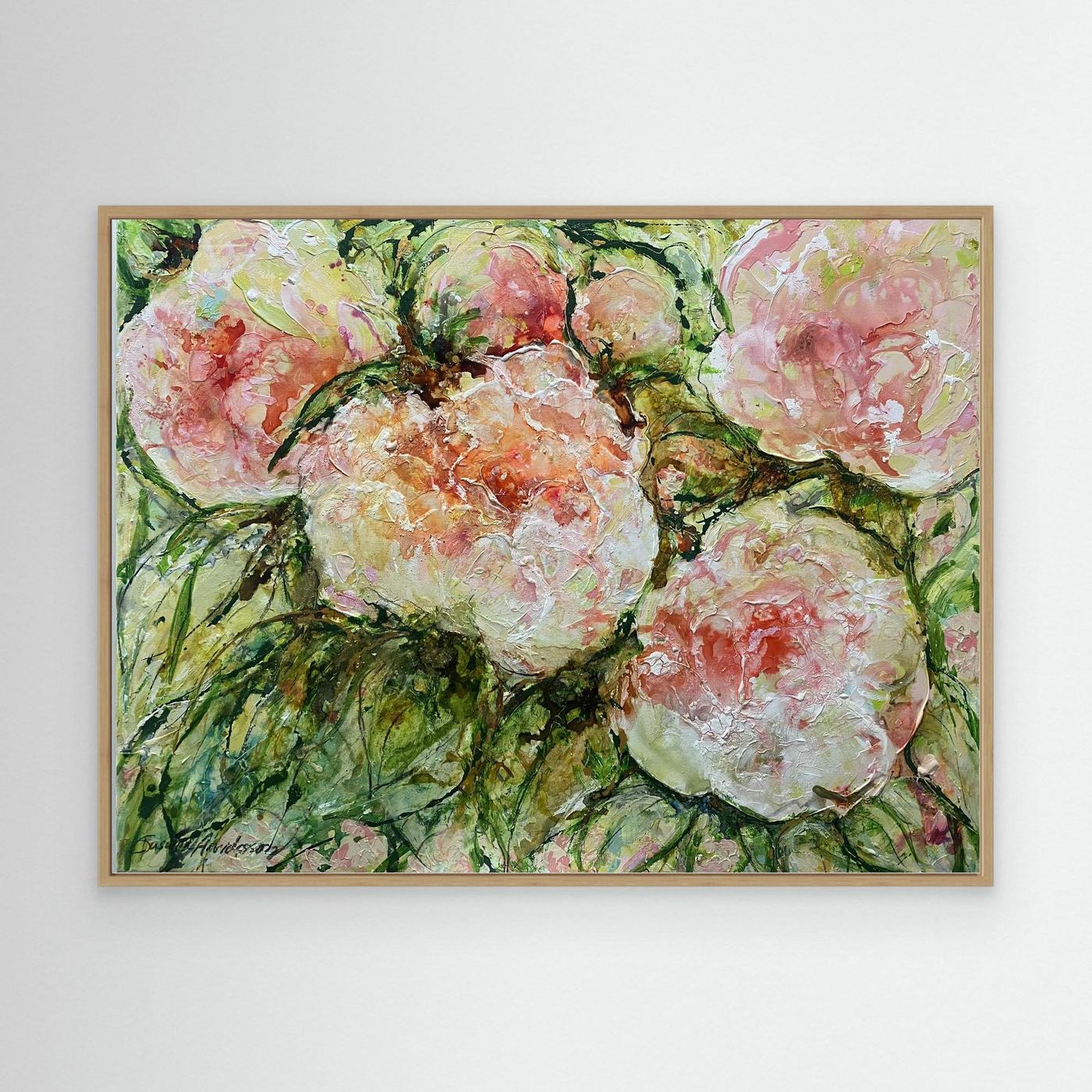 Peonies in Bloom – modern blomstertavla