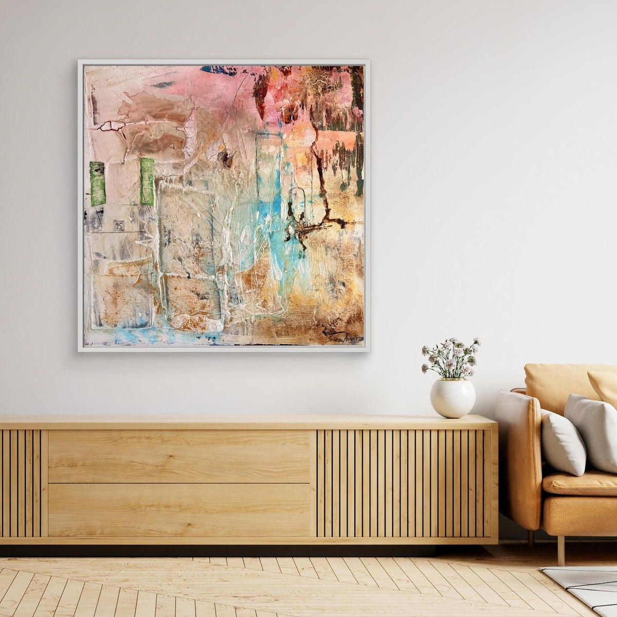 Spår av ljus  Konsttryck på canvas