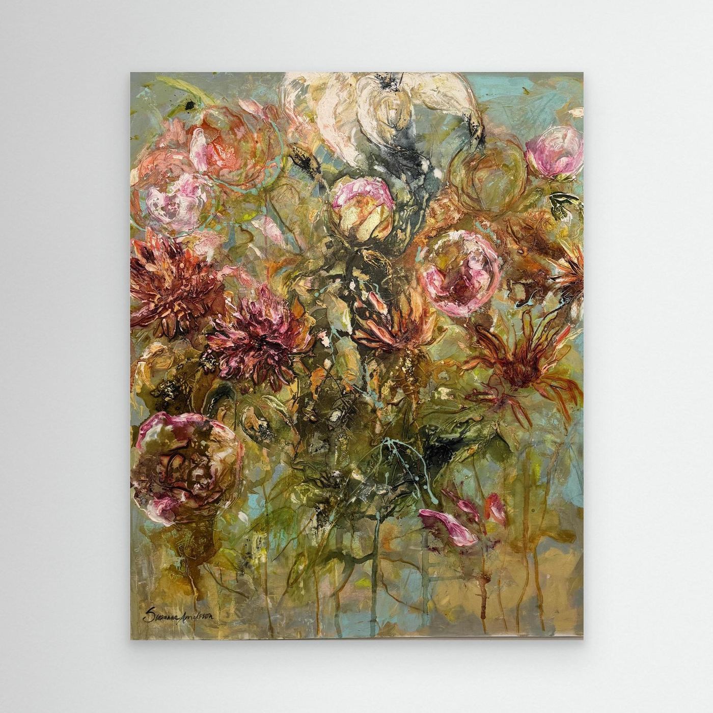 Flower- Färgglada Konsttryck- Abstrakt konst 