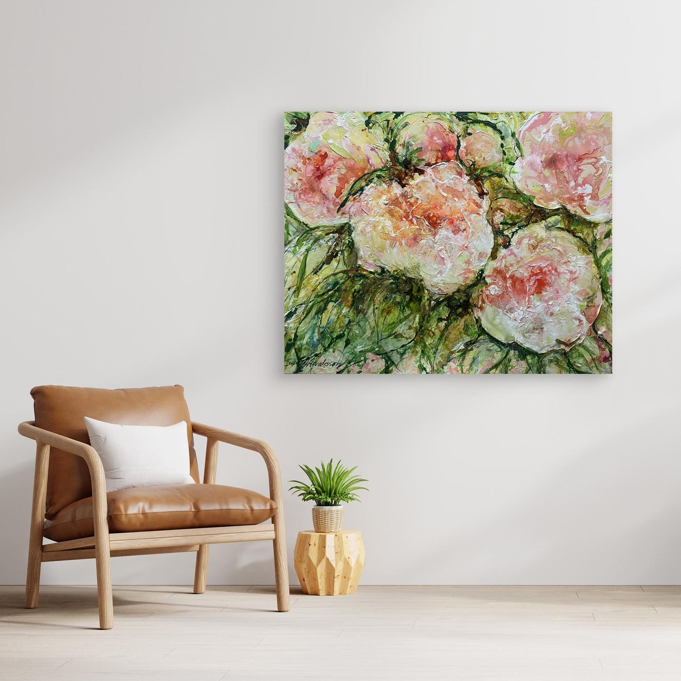 Peonies in Bloom – modern blomstertavla