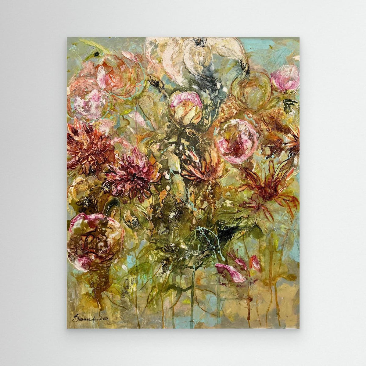  Färgglad blomstertavla | Flower – Konsttryck 