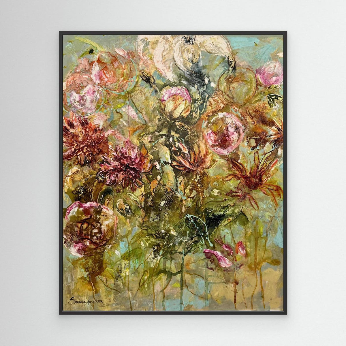  Färgglad blomstertavla | Flower – Konsttryck 