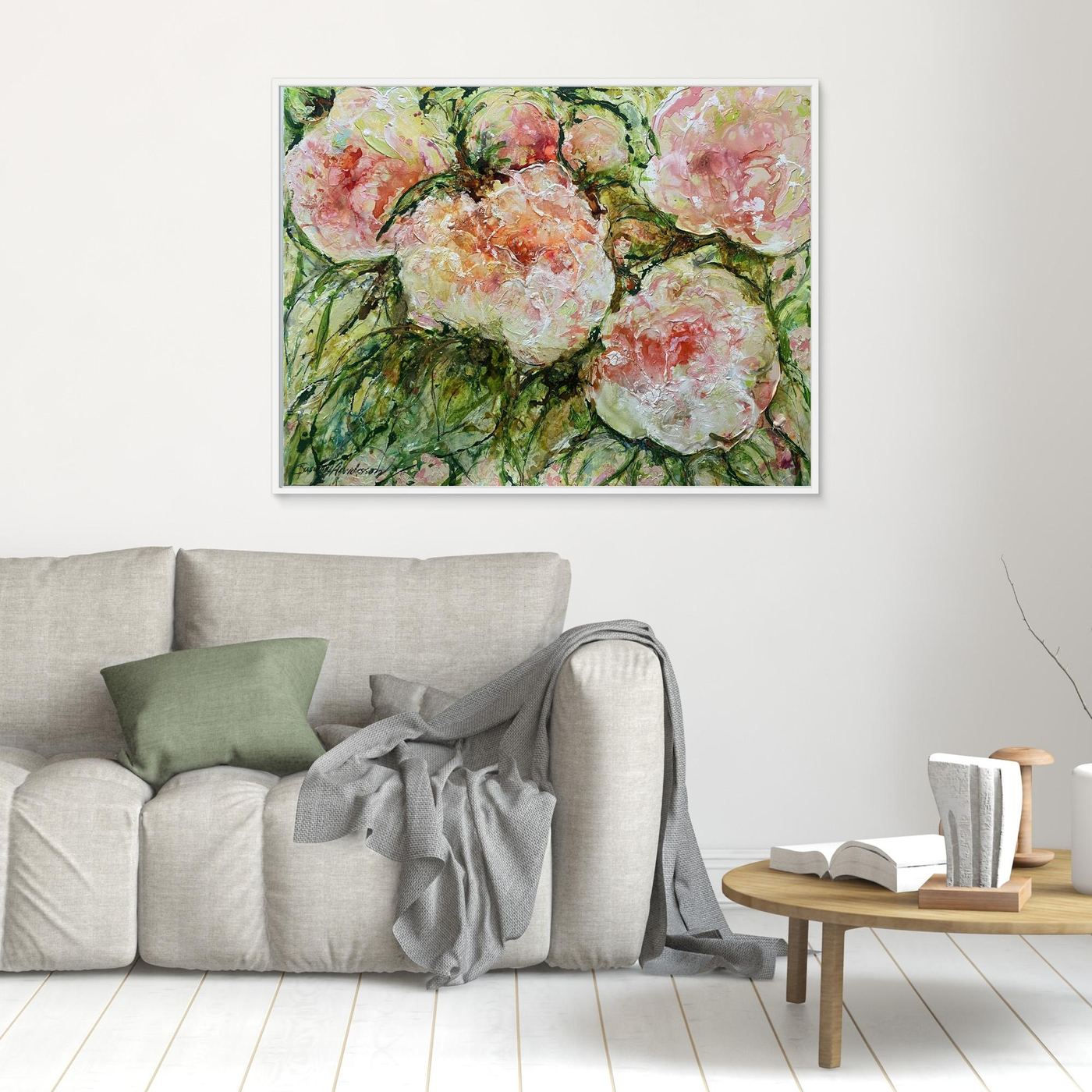 Peonies in Bloom – modern blomstertavla