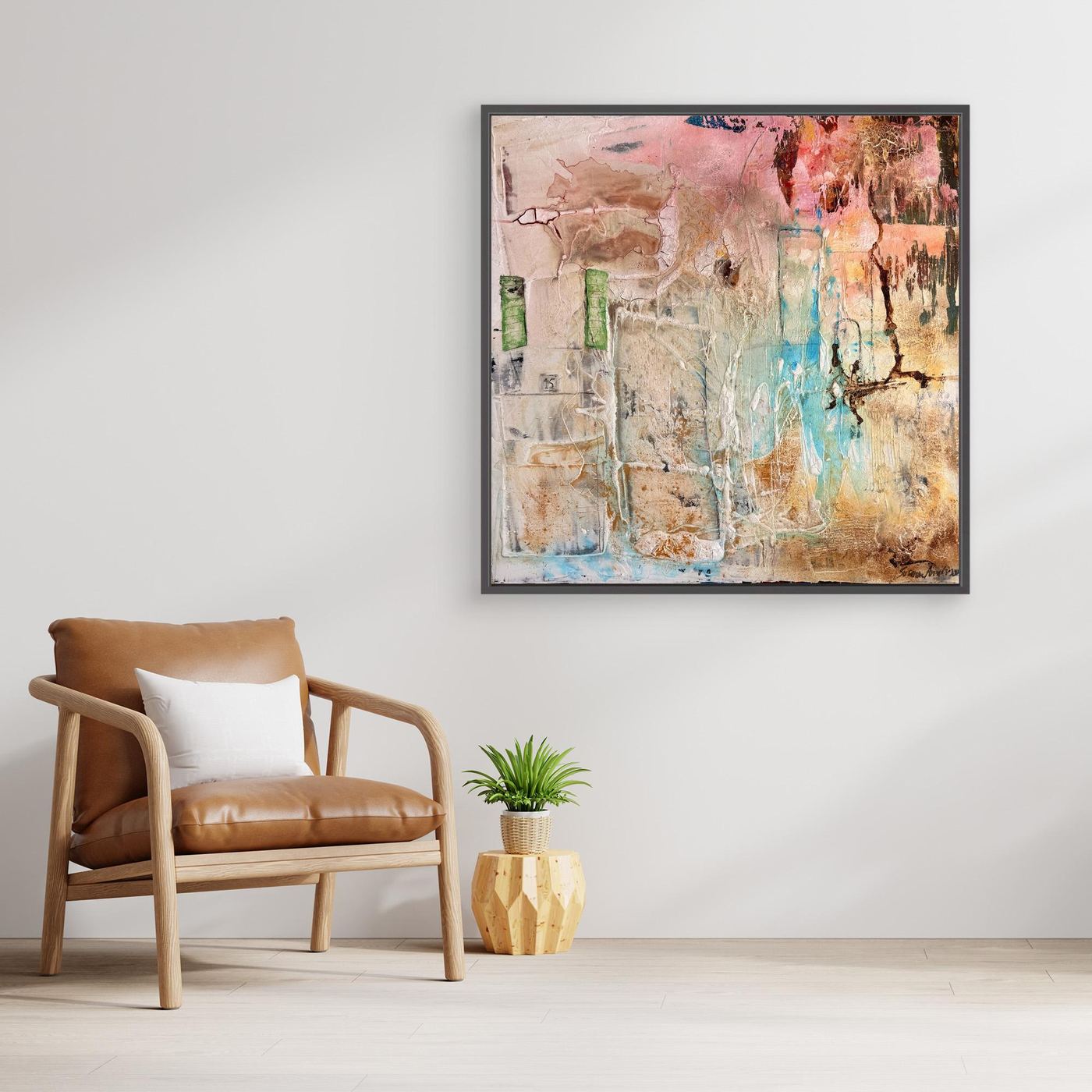Spår av ljus  Konsttryck på canvas