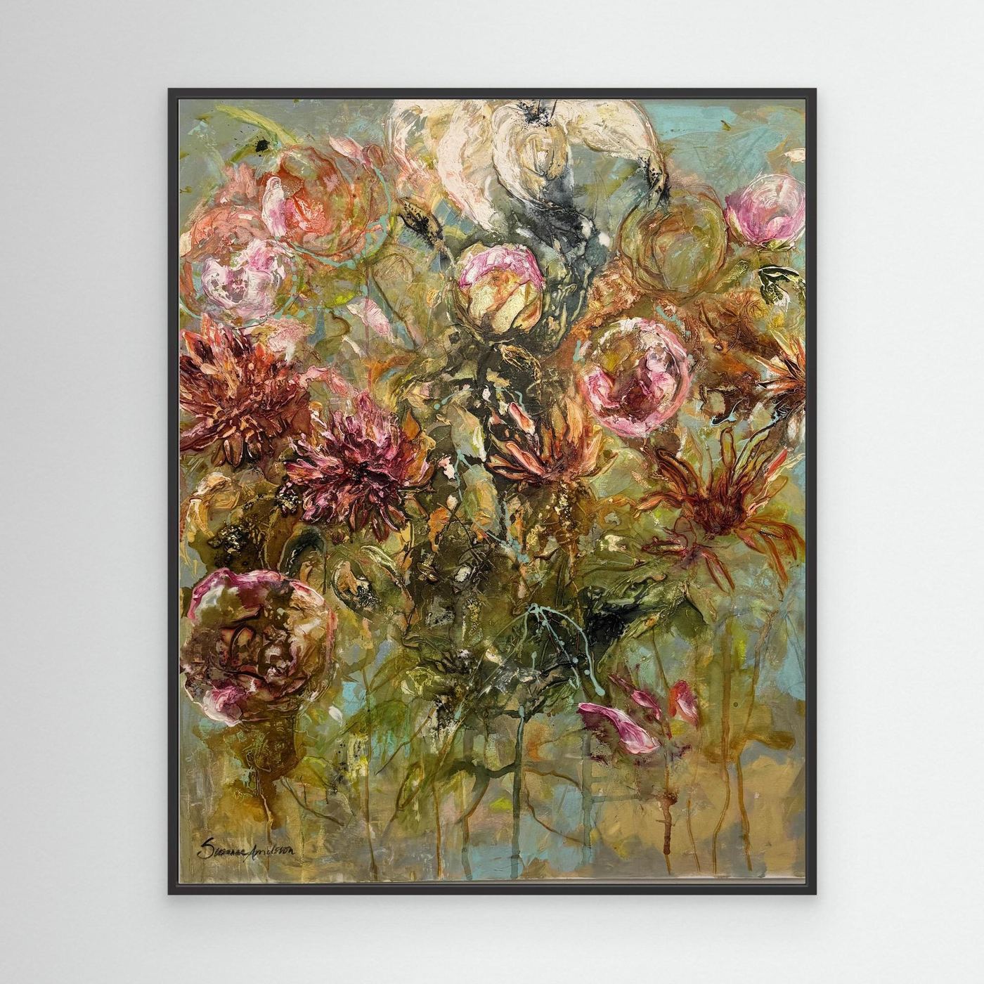 Flower- Färgglada Konsttryck- Abstrakt konst 