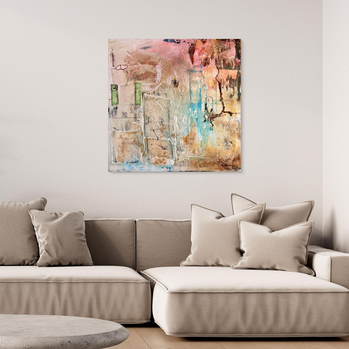 Spår av ljus  Konsttryck på canvas