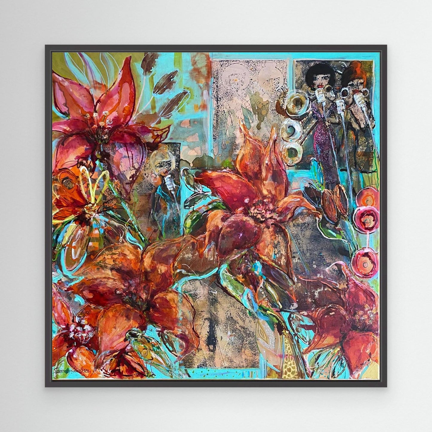 Köpa tavla – Tryck på Canvas Mystical Garden Jazz