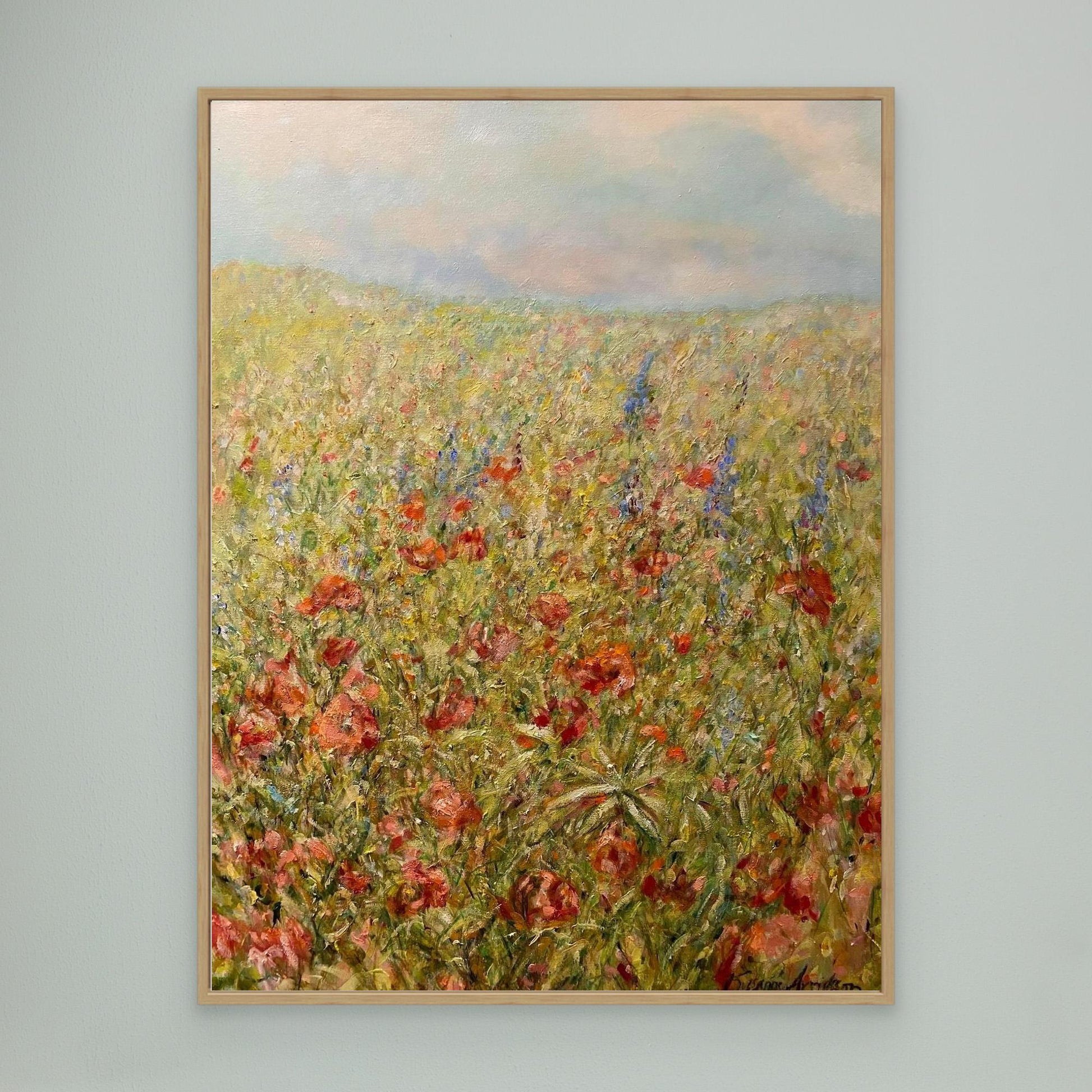 Sommaräng – konsttryck på duk i impressionistisk stil