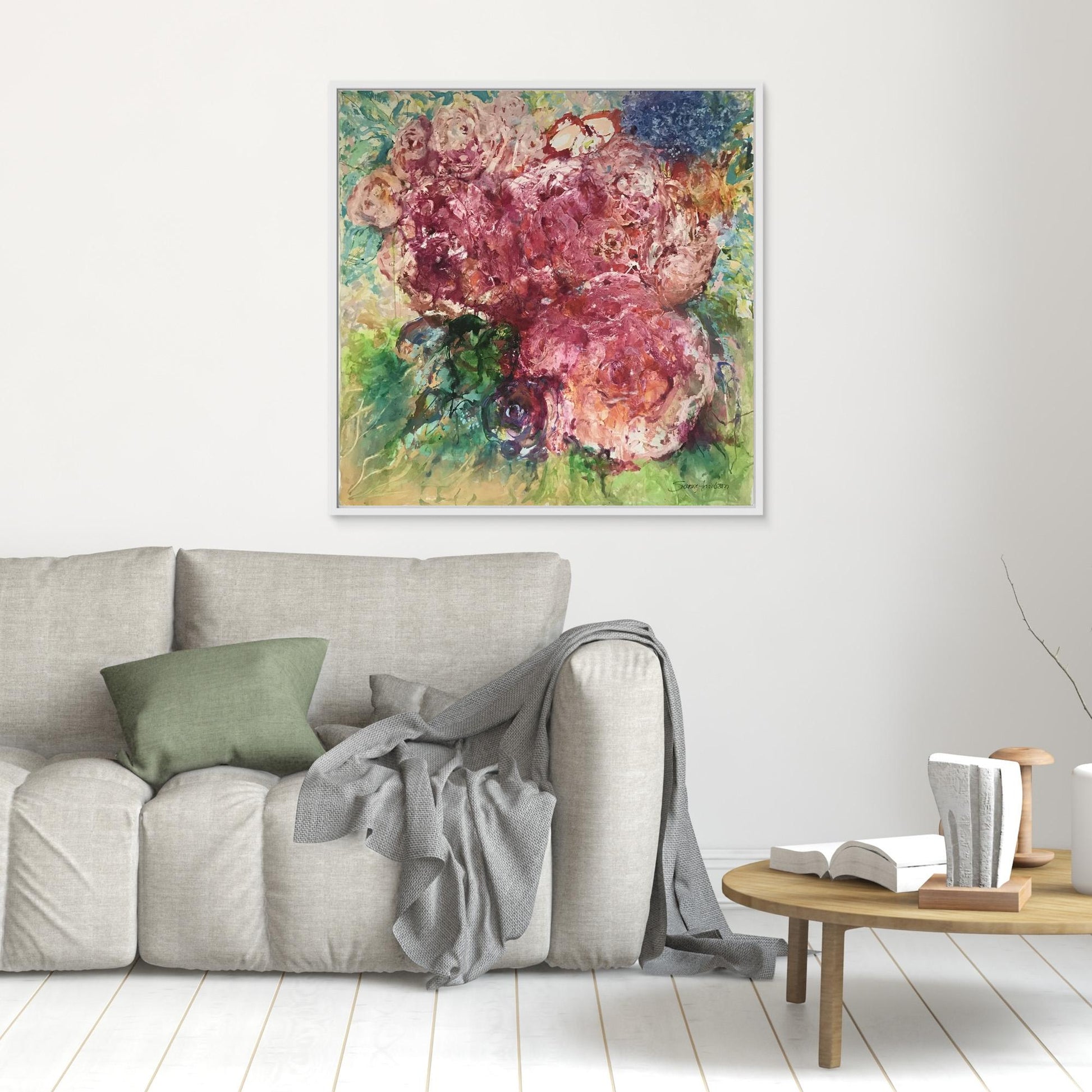 Köpa tavlor - tryck på duk-Abstract Peony Dreams