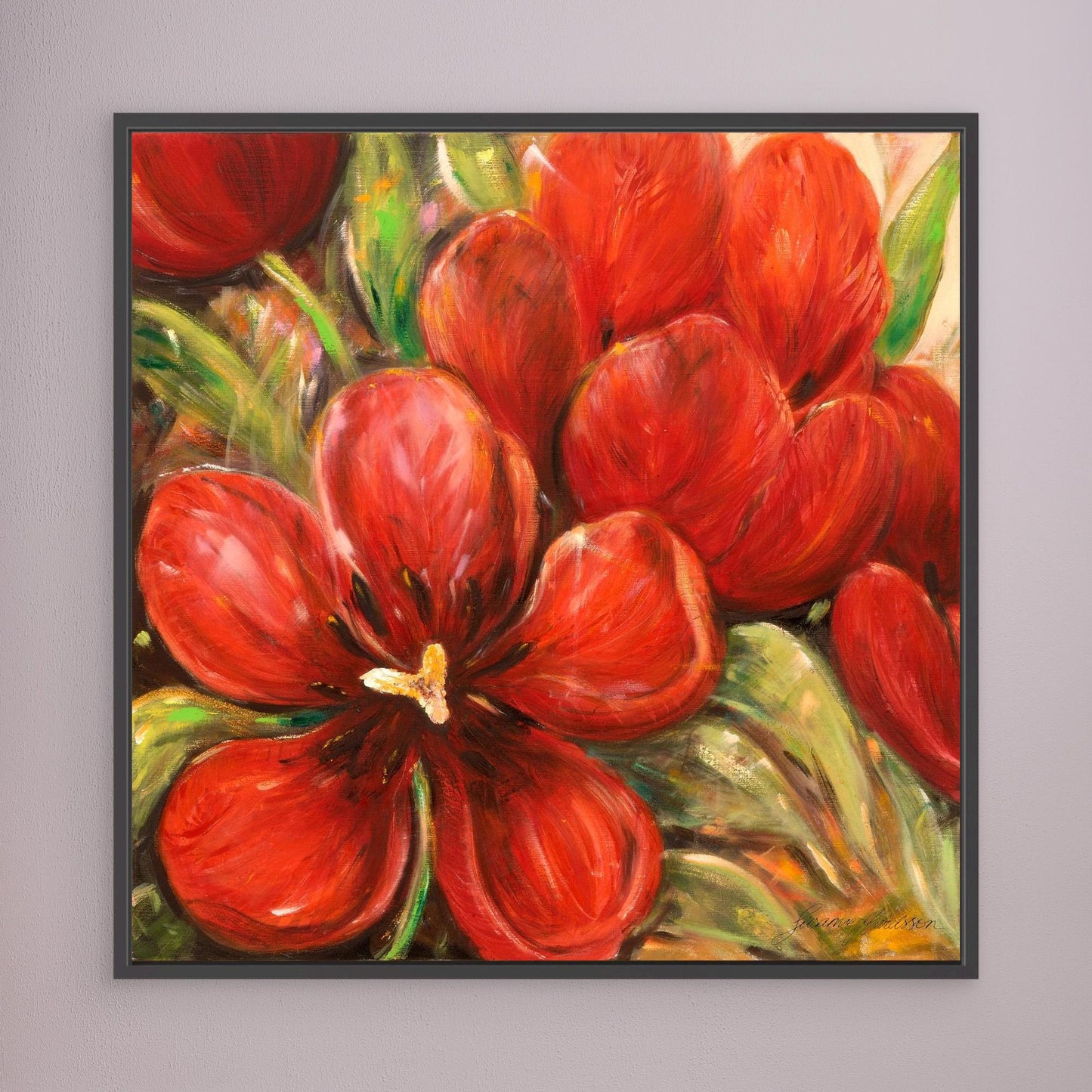 Röda tulpaner - prints on Canvas