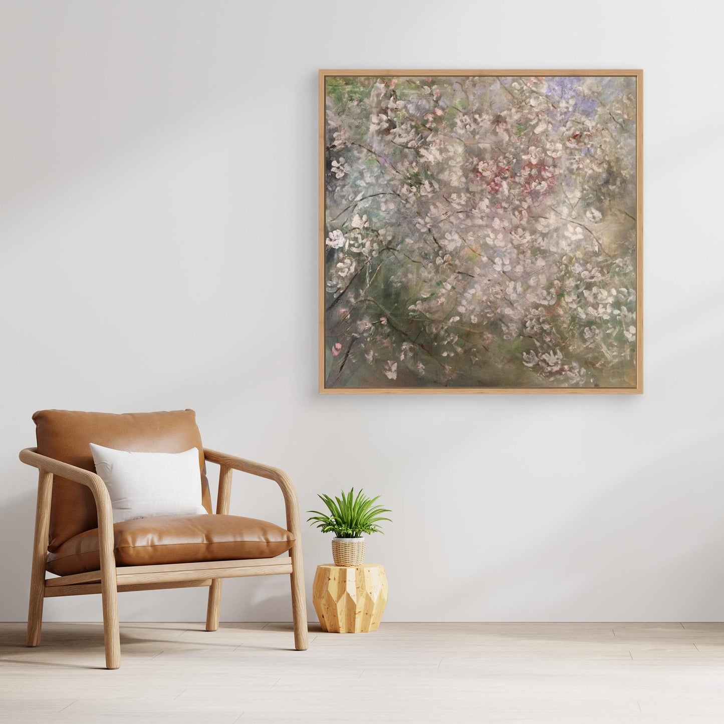 Blomsterdis – konsttryck på canvas med mjuk vårkänsla