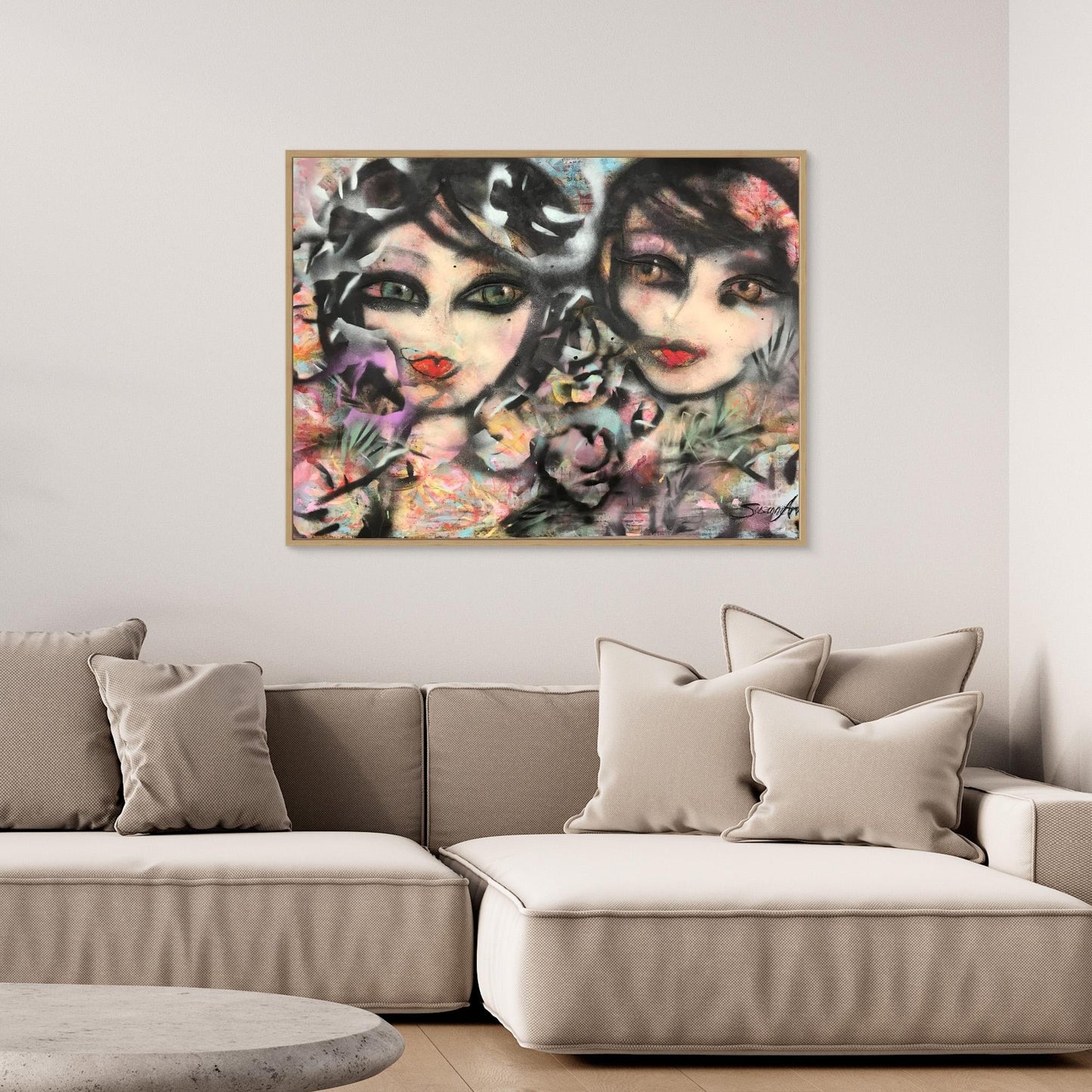 Sisters - Konsttryck på duk