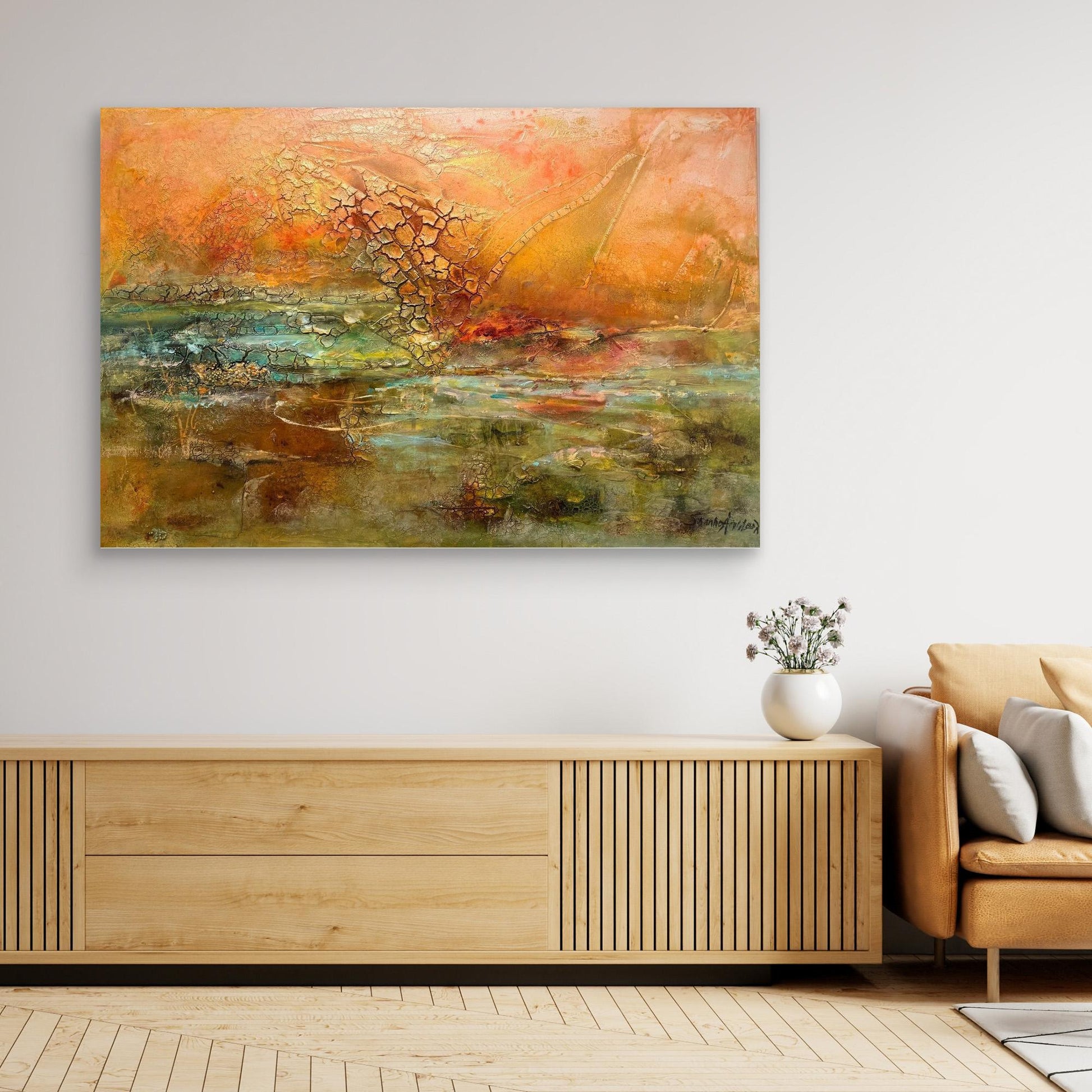 Konsttryck på canvas – Glödande Horisont 