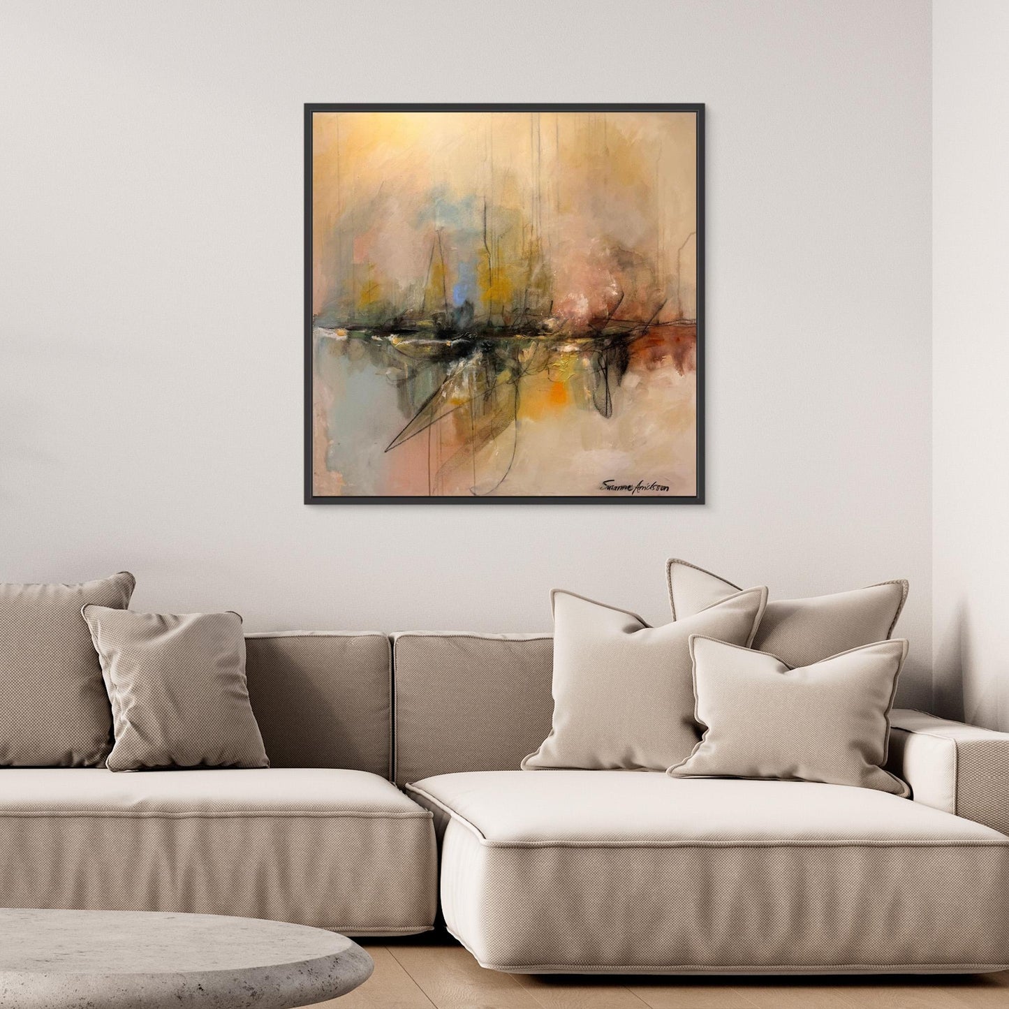 Stor canvas tavla - Braking waves