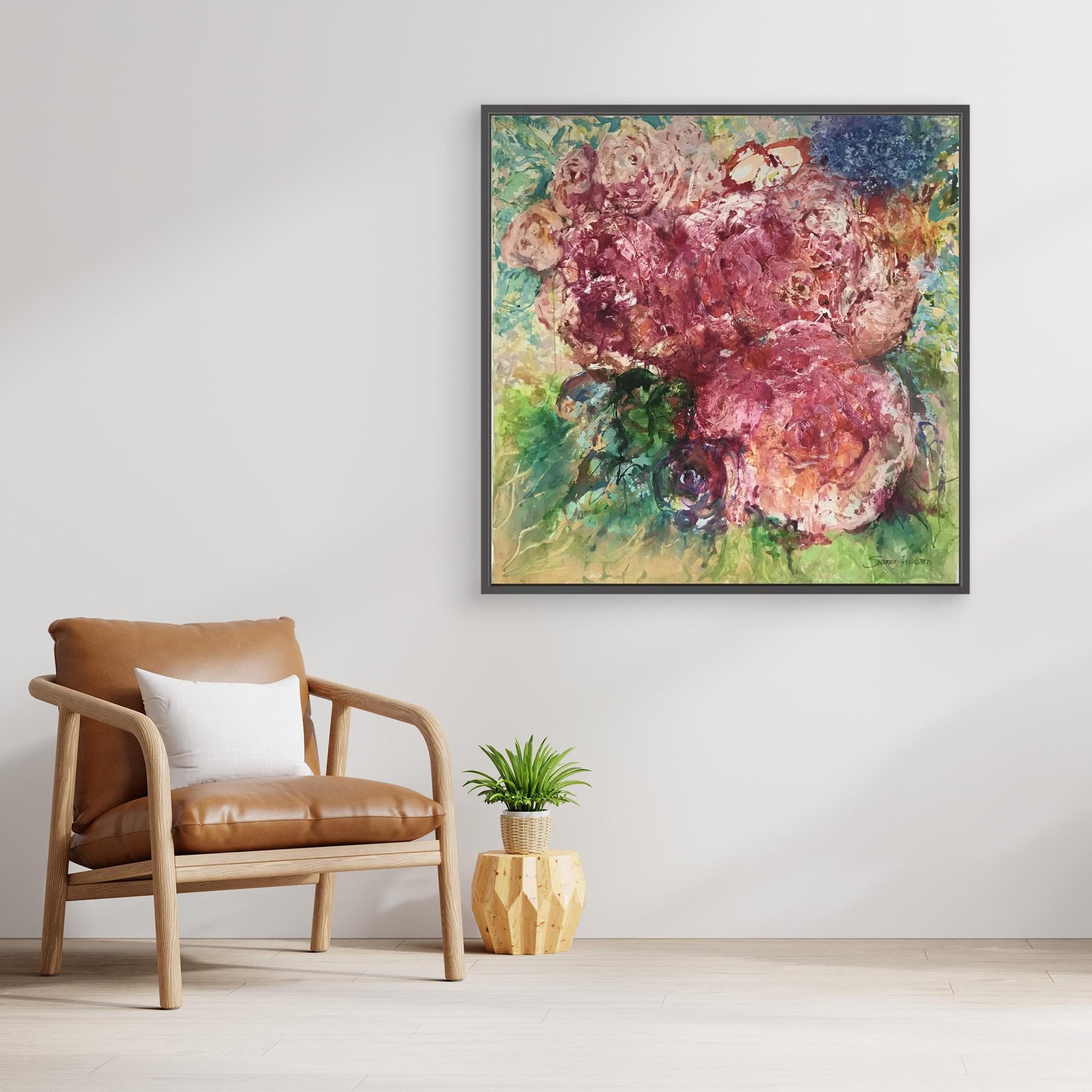 Köpa tavlor - tryck på duk-Abstract Peony Dreams