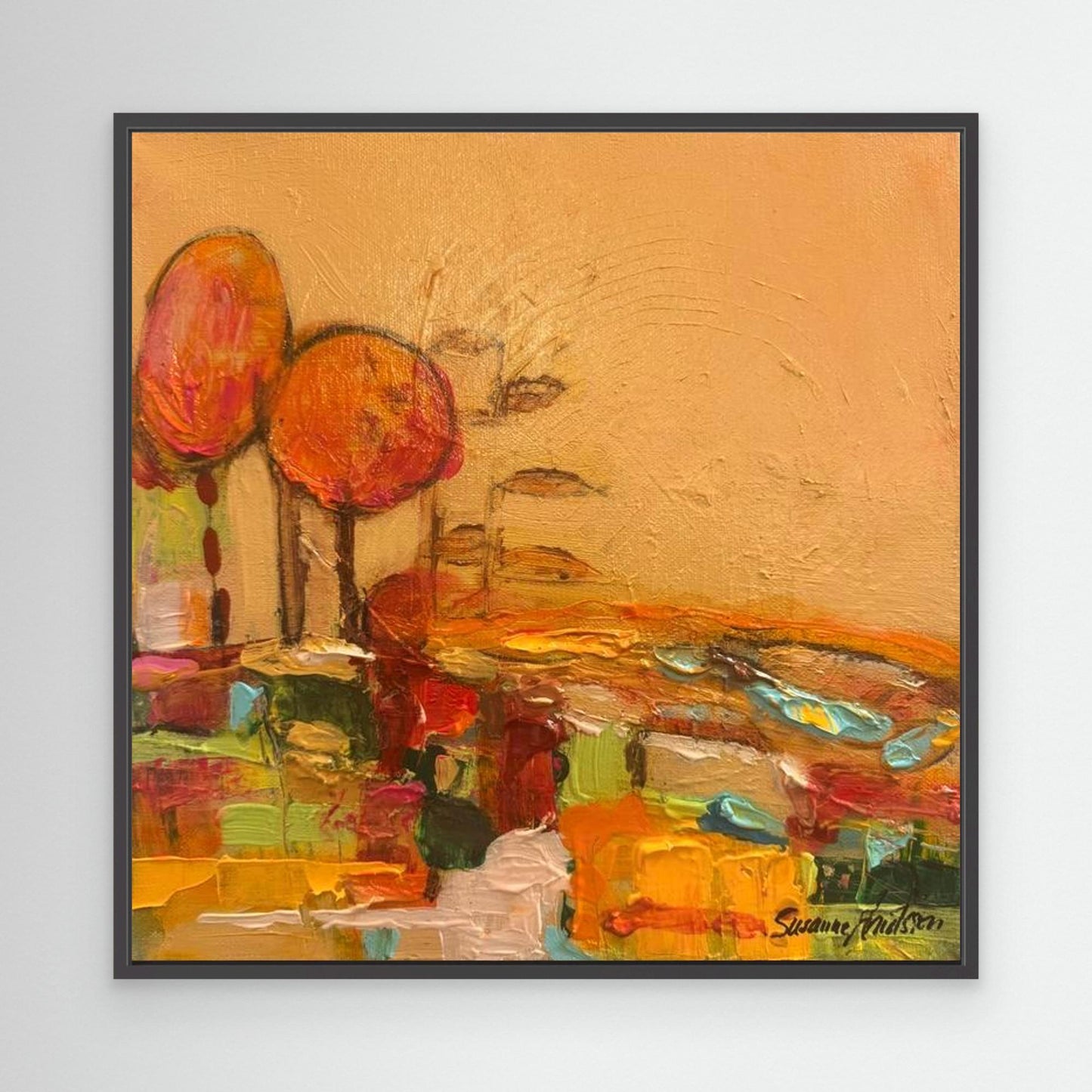 Orange - Konsttryck på canvas 