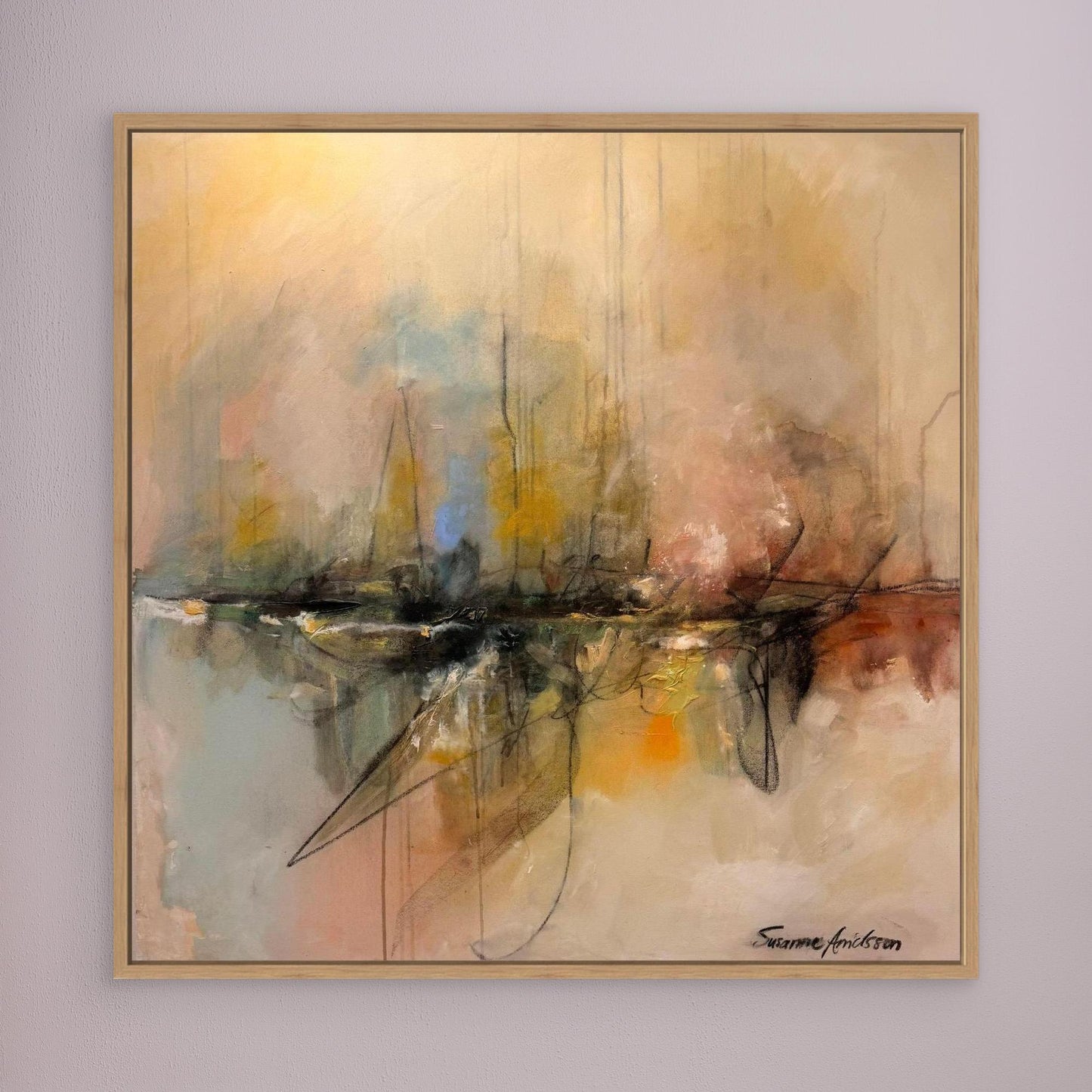 Stor canvas tavla - Braking waves