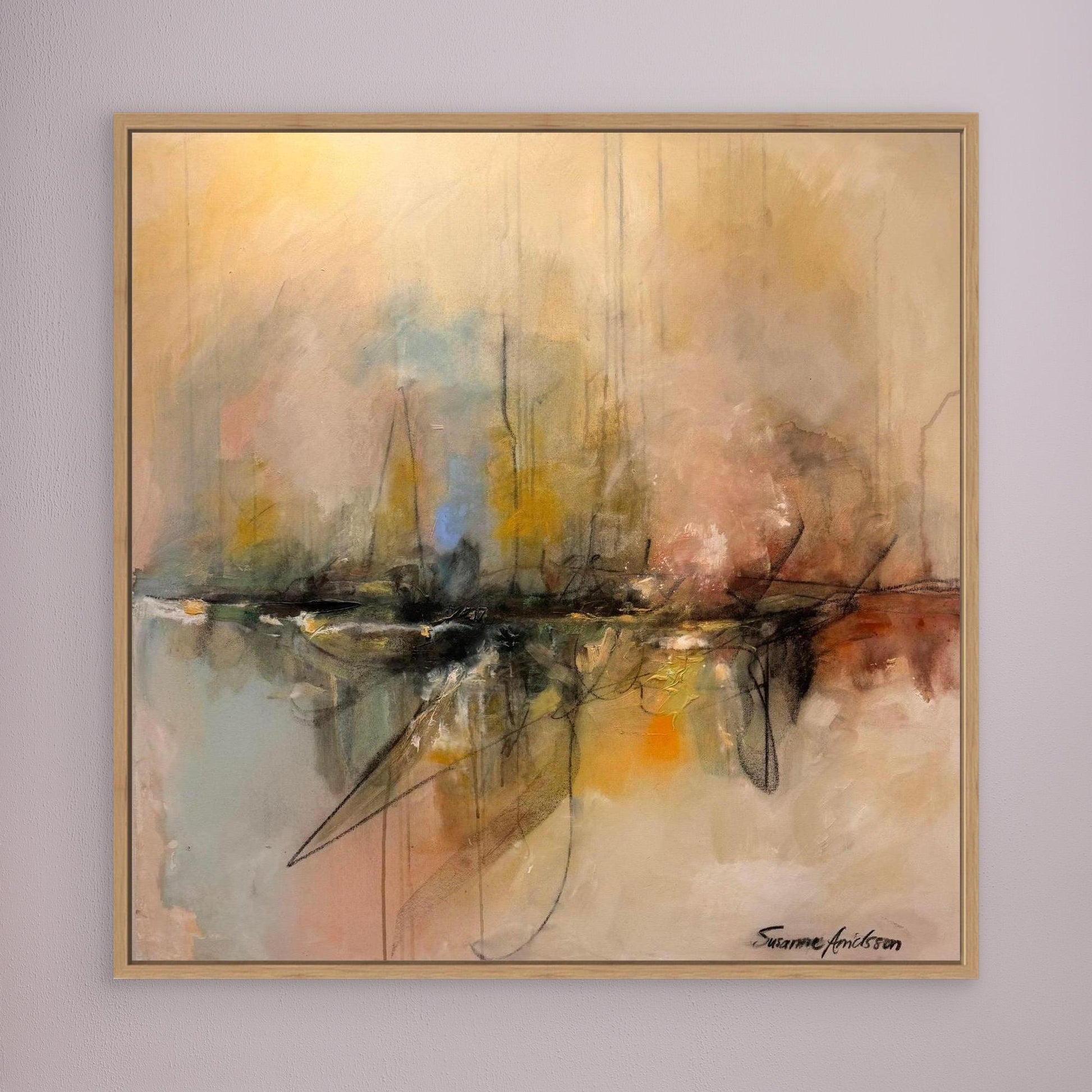 Stor canvas tavla - Braking waves