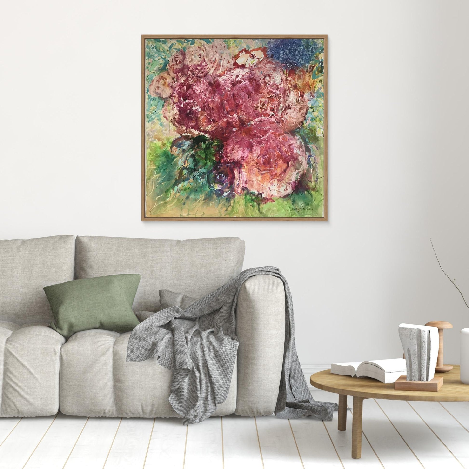 Köpa tavlor - tryck på duk-Abstract Peony Dreams