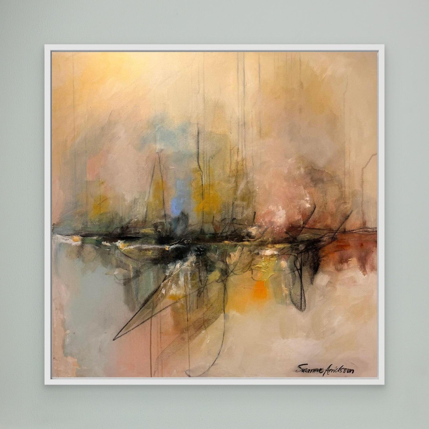 Stor canvas tavla - Braking waves