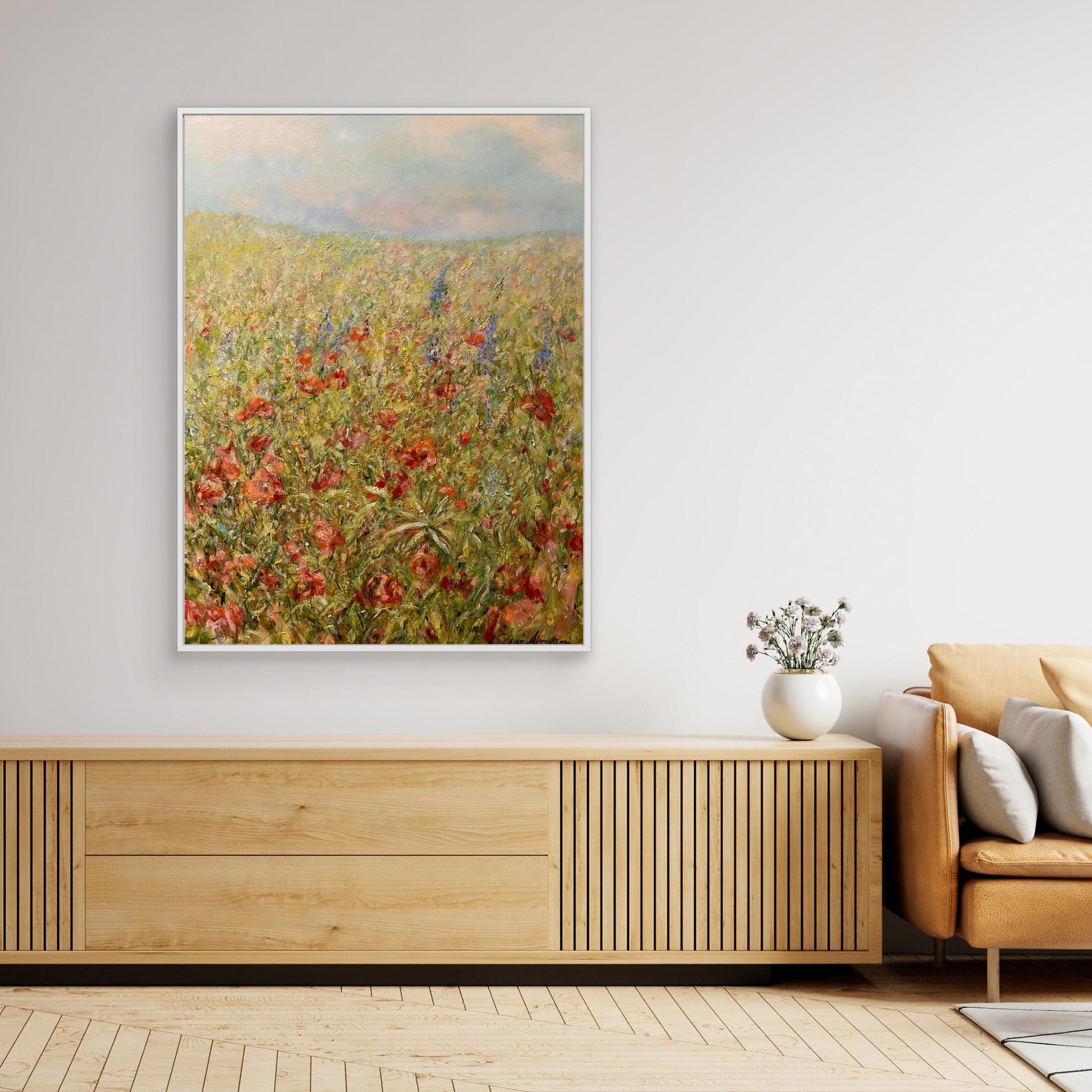 Sommaräng – konsttryck på duk i impressionistisk stil