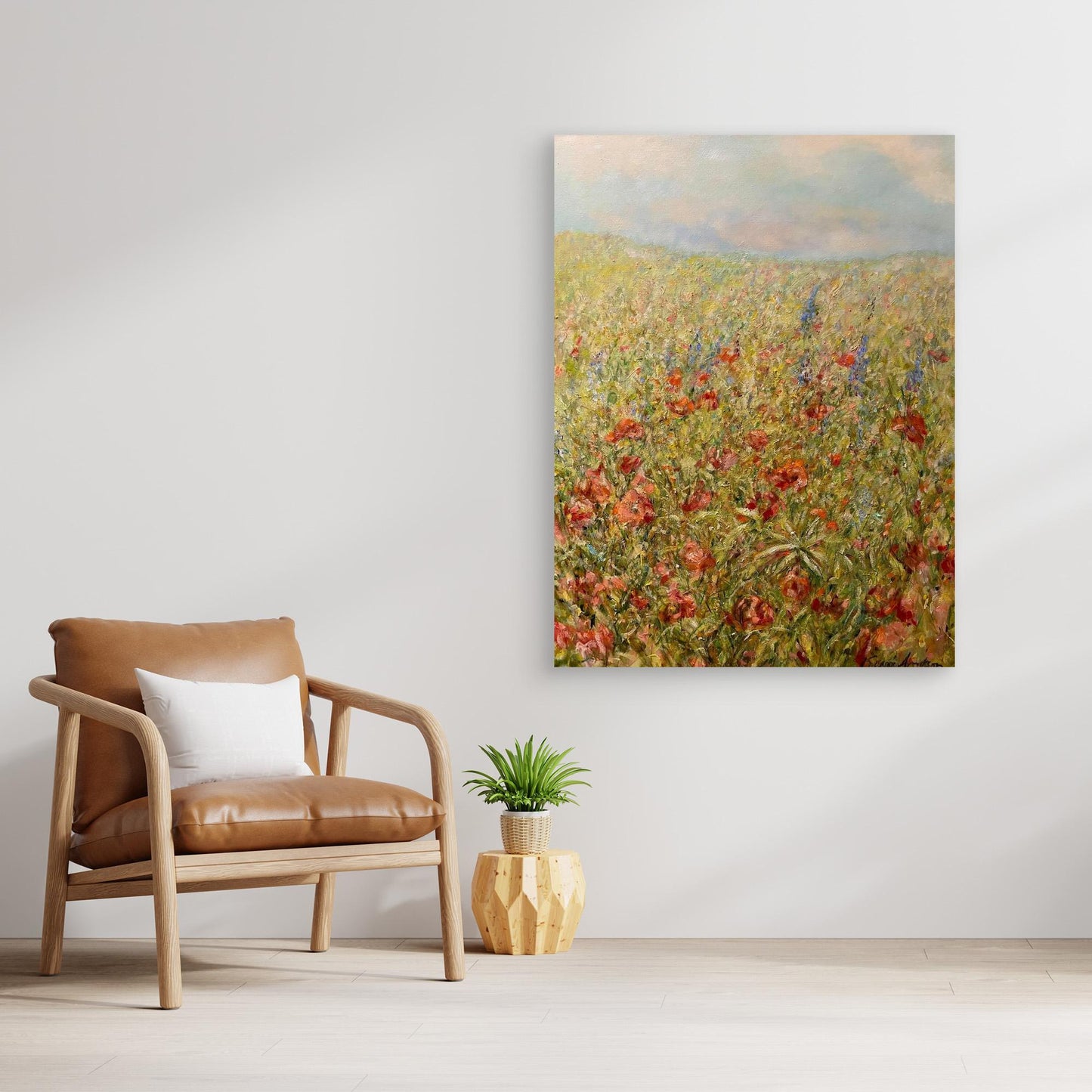 Sommaräng – konsttryck på duk i impressionistisk stil