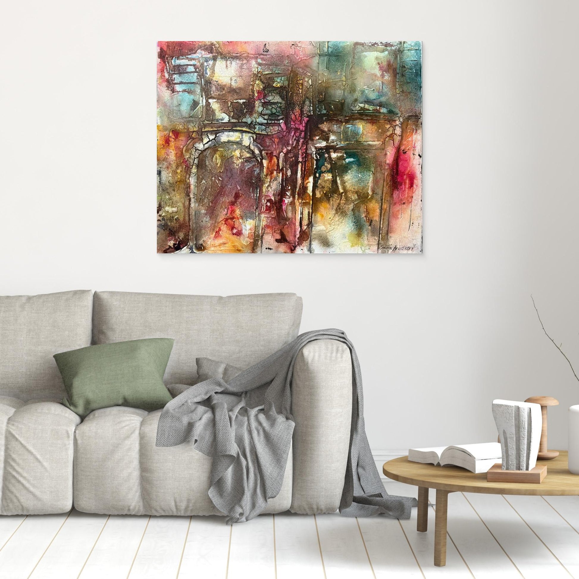 Abstrakt konst - tryck på canvas 
